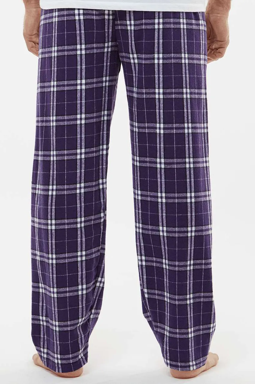 Boxercraft Mens Harley Flannel Pants w/ Pockets - Purple/White