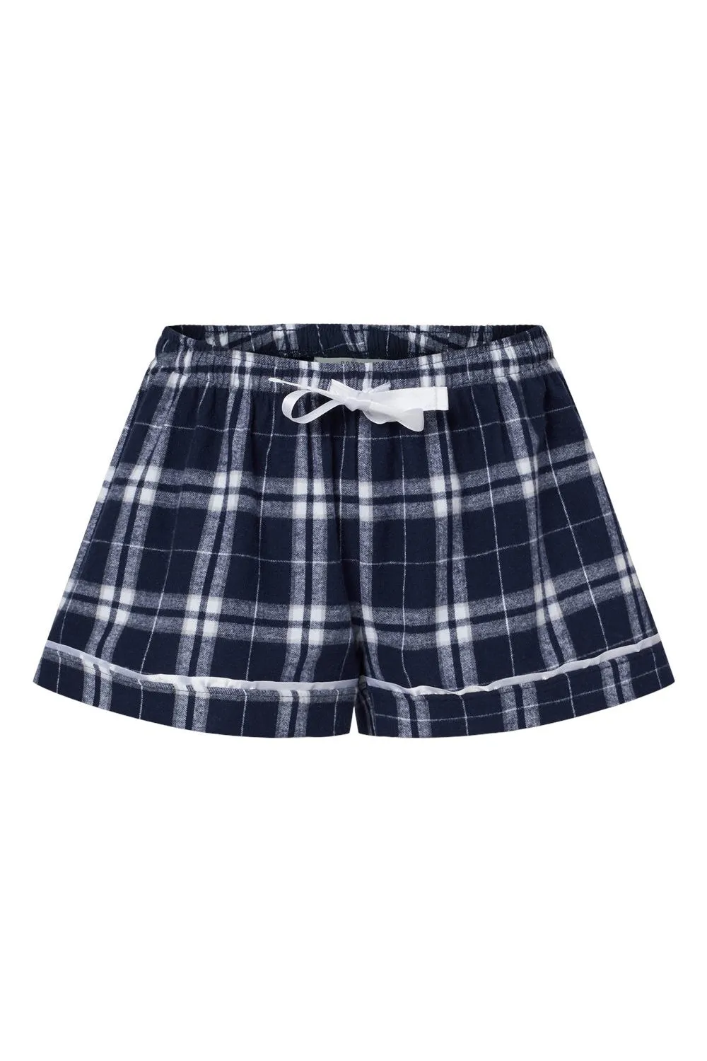 Boxercraft Womens Flannel Shorts - Navy Blue/Silver Grey