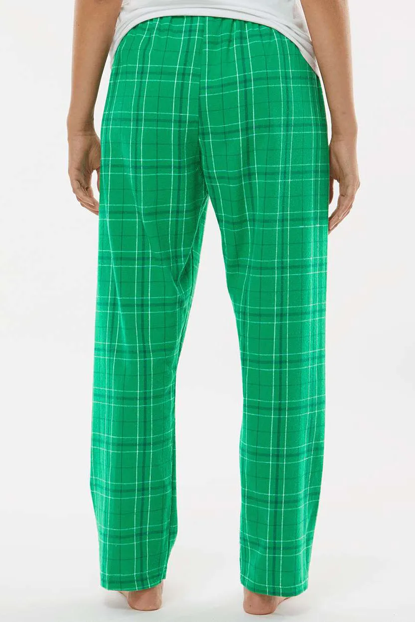 Boxercraft Womens Haley Flannel Pants w/ Pockets - Kelly Green Field Day Plaid