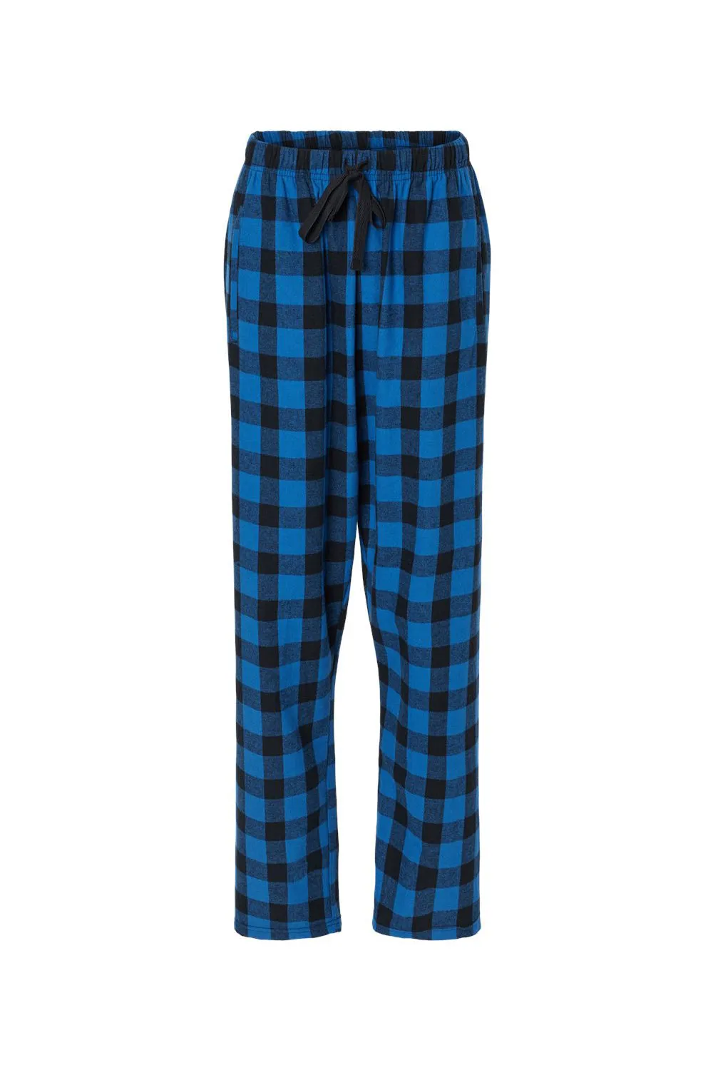 Boxercraft Womens Haley Flannel Pants w/ Pockets - Royal Blue/Black Buffalo