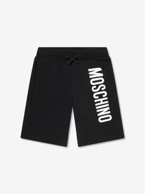 Boys Logo Print Shorts in Black