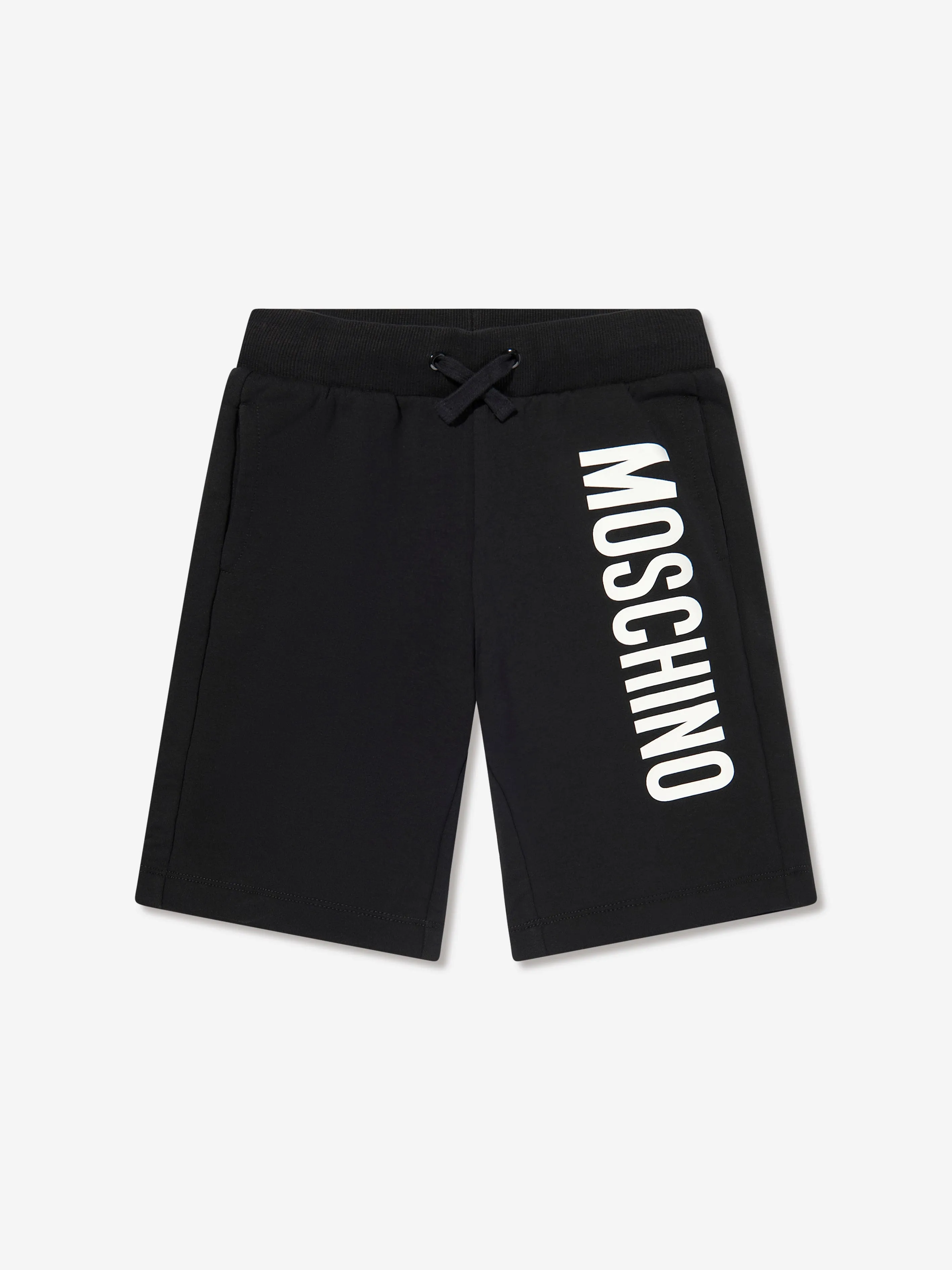 Boys Logo Print Shorts in Black