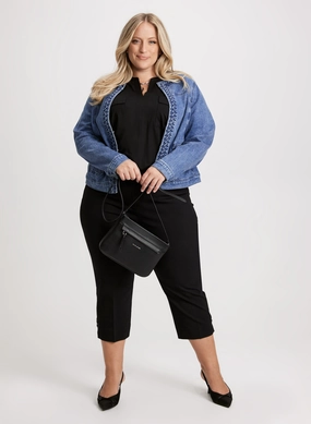 Braid Trim Denim Jacket & Bengaline Capris