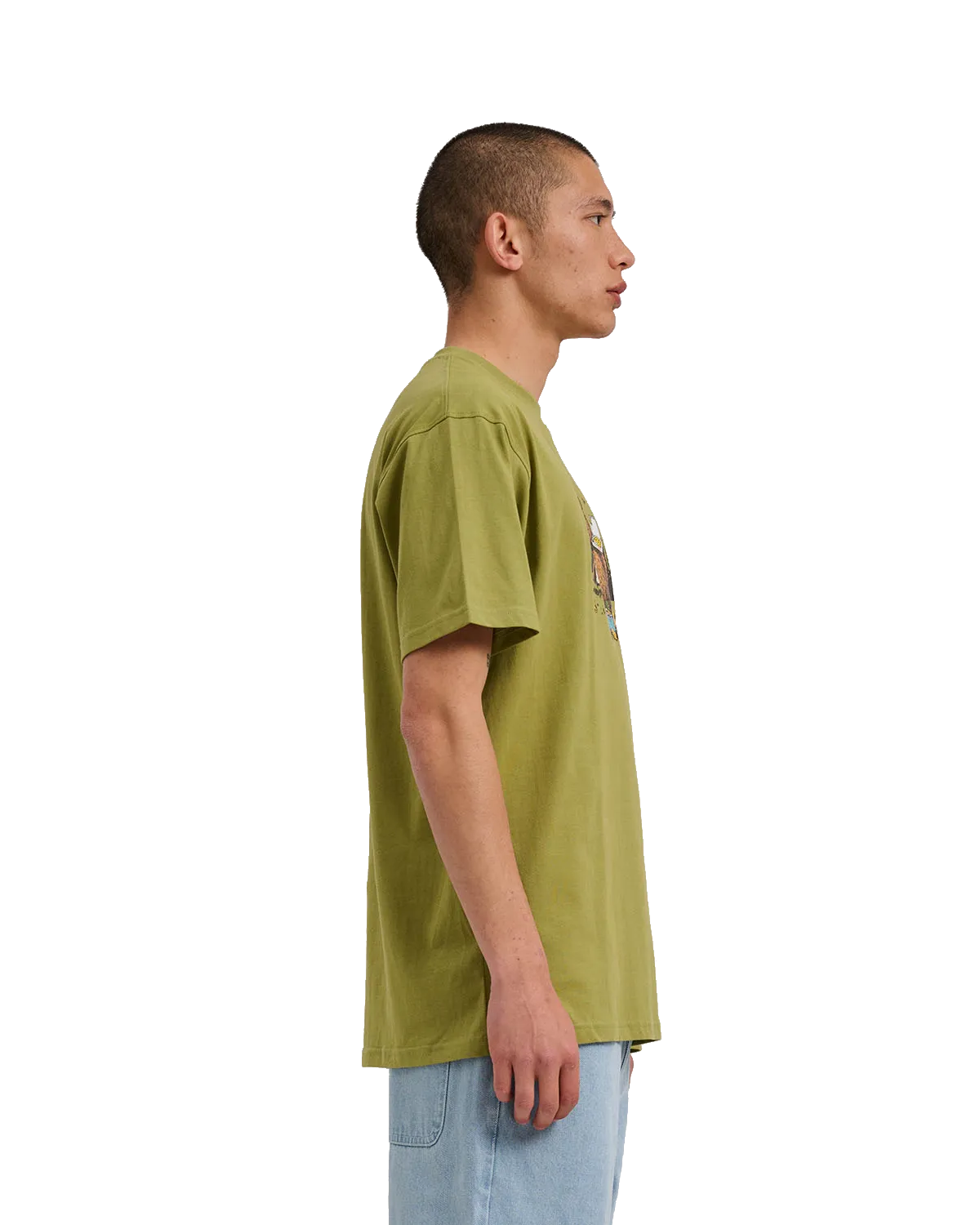 Braun Pizza Bear T-Shirt in Iguana
