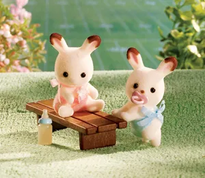 Calico Critters Chocolate Rabbit Twins