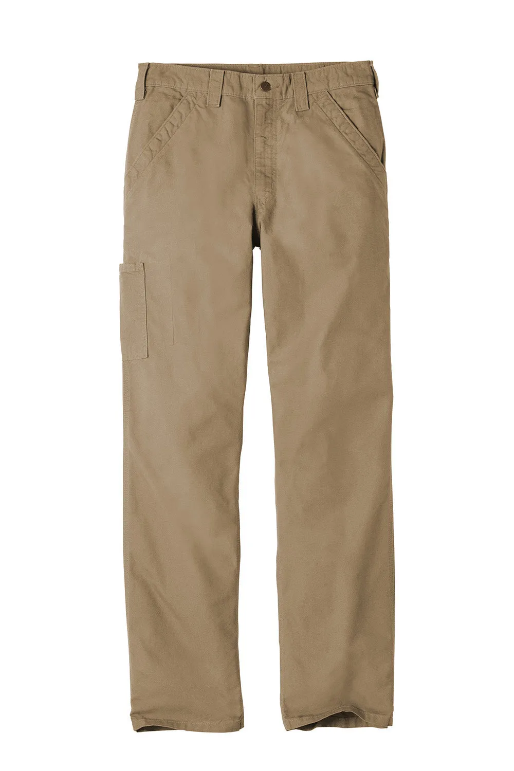 Carhartt Mens Canvas Work Dungarees w/ Pockets - Dark Khaki Brown
