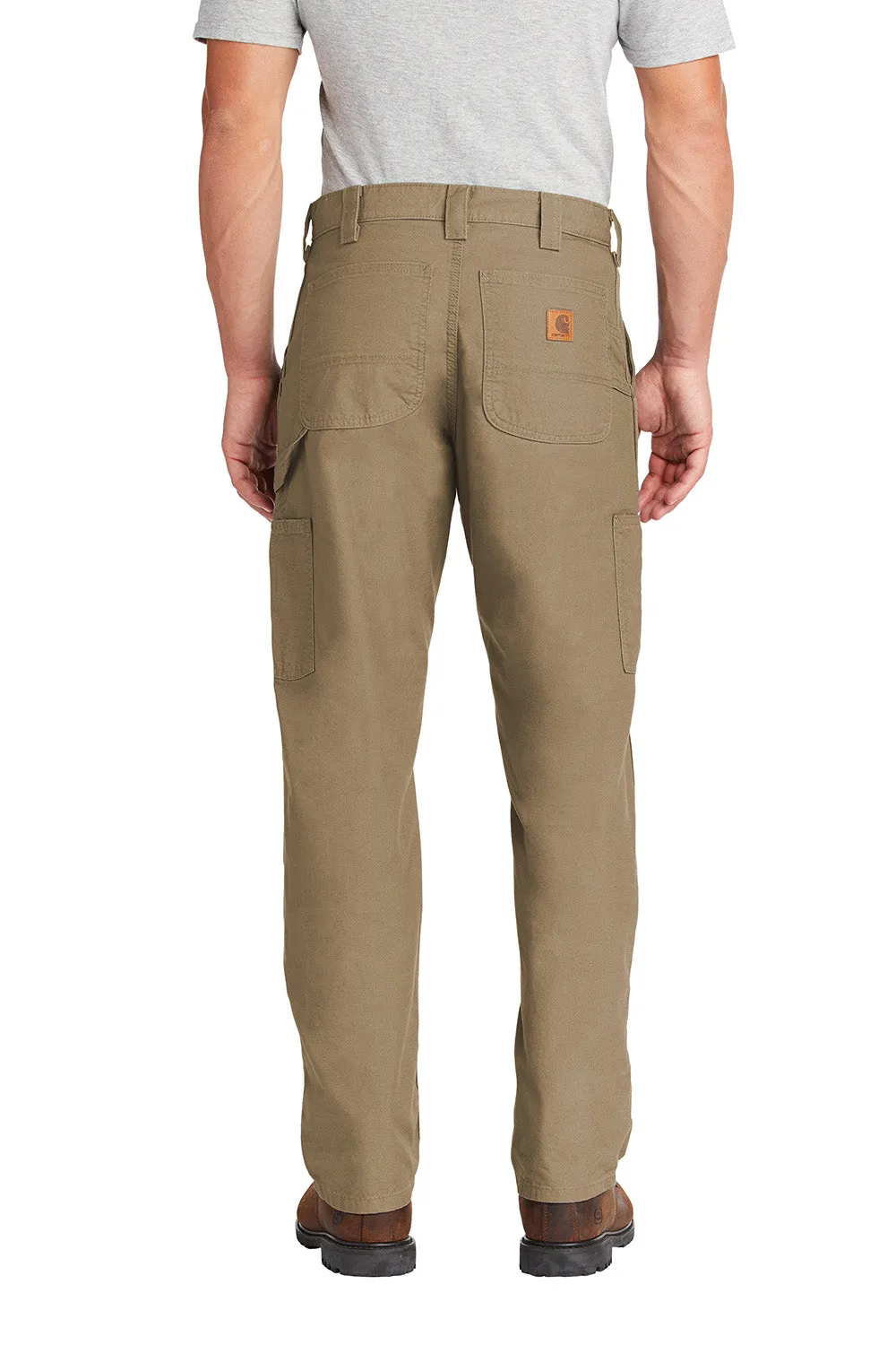 Carhartt Mens Canvas Work Dungarees w/ Pockets - Dark Khaki Brown
