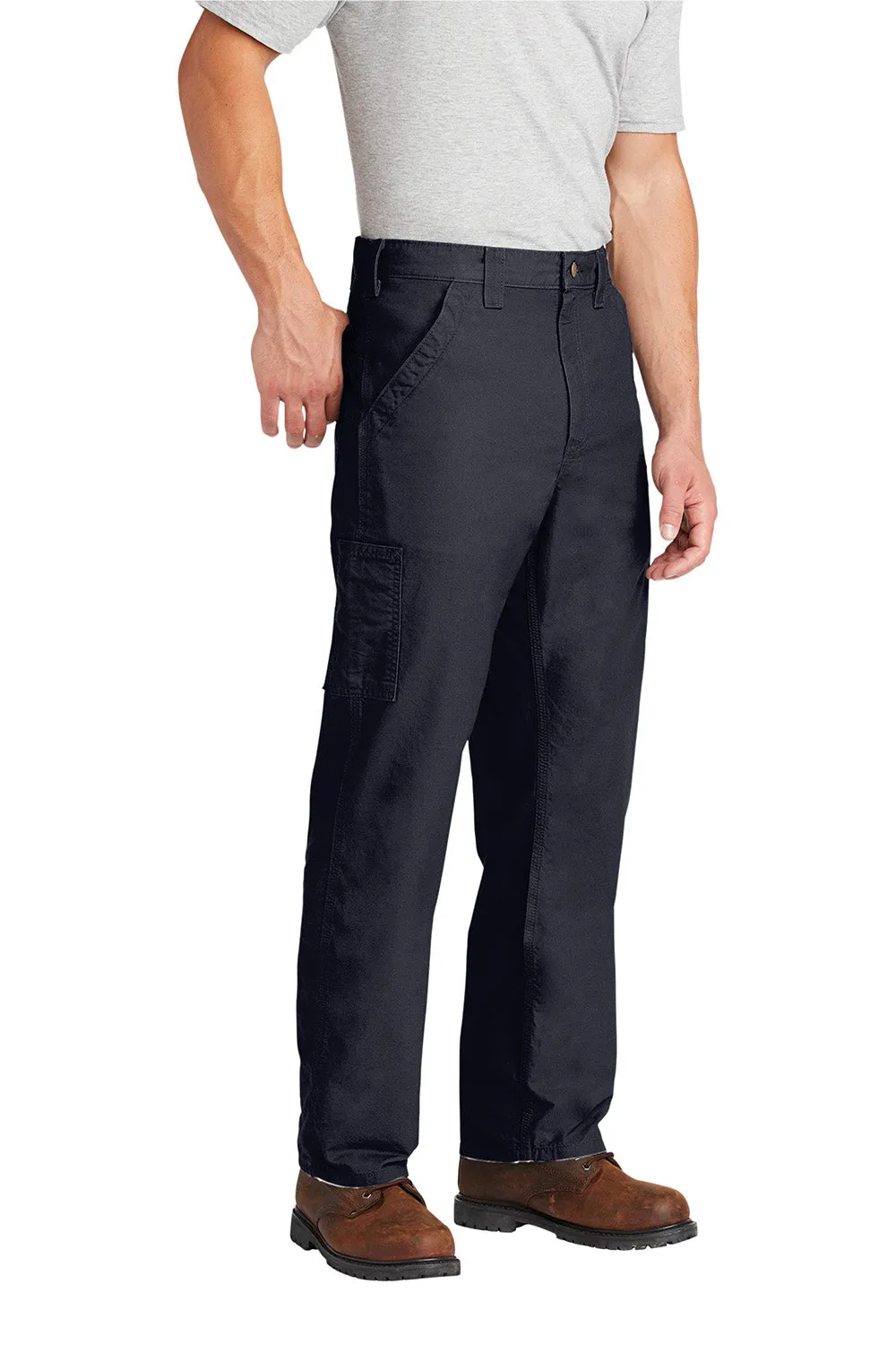 Carhartt Mens Canvas Work Dungarees w/ Pockets - Navy Blue