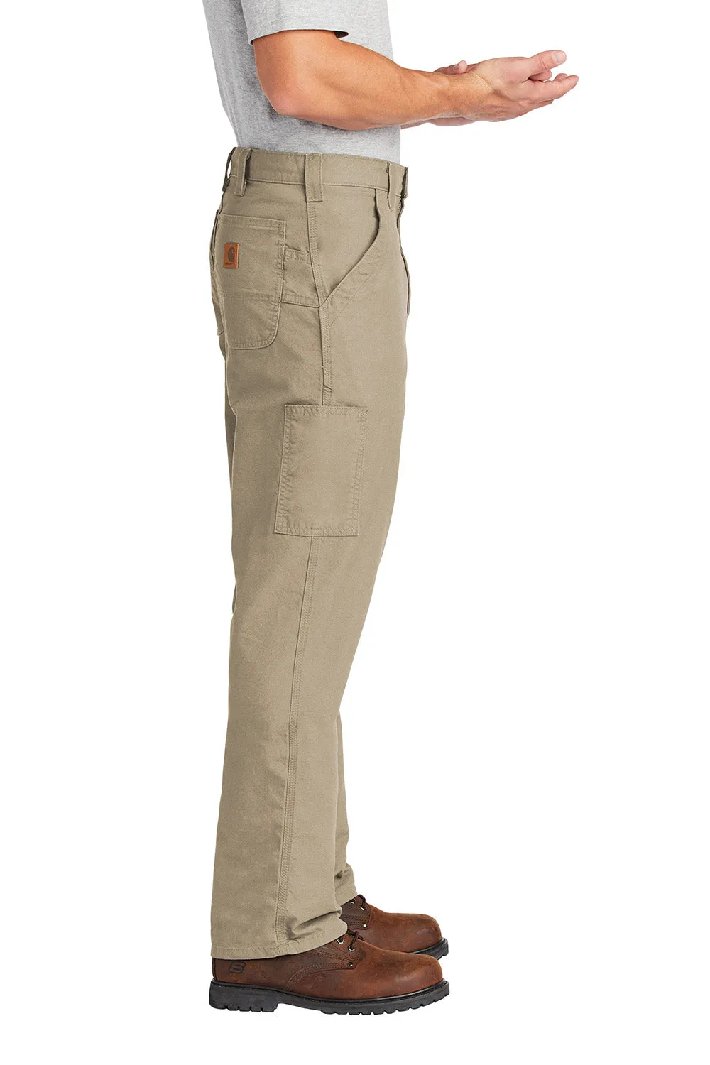 Carhartt Mens Canvas Work Dungarees w/ Pockets - Tan Brown