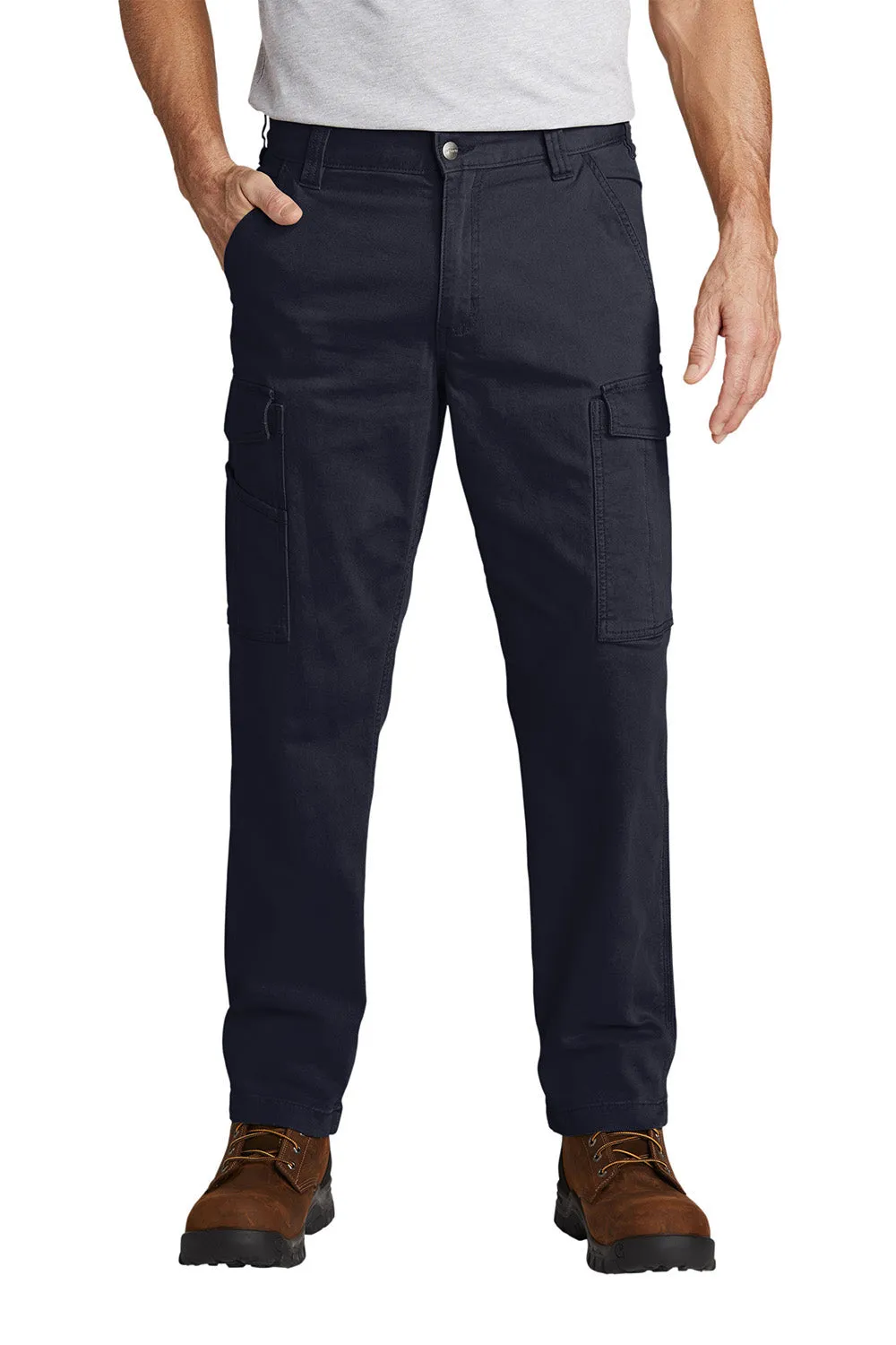 Carhartt Mens Rugged Flex Rigby Cargo Pants w/ Pockets - Navy Blue