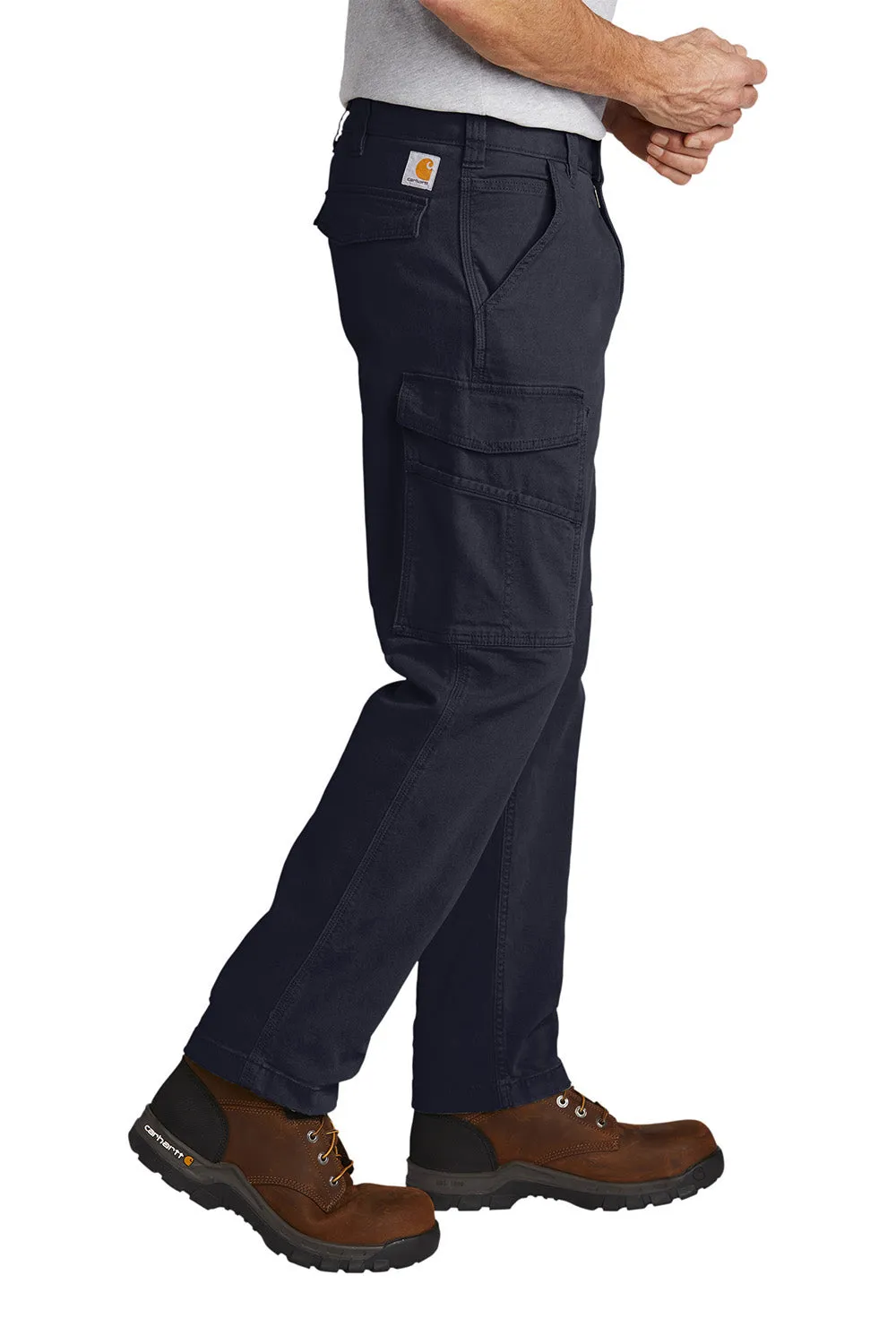 Carhartt Mens Rugged Flex Rigby Cargo Pants w/ Pockets - Navy Blue