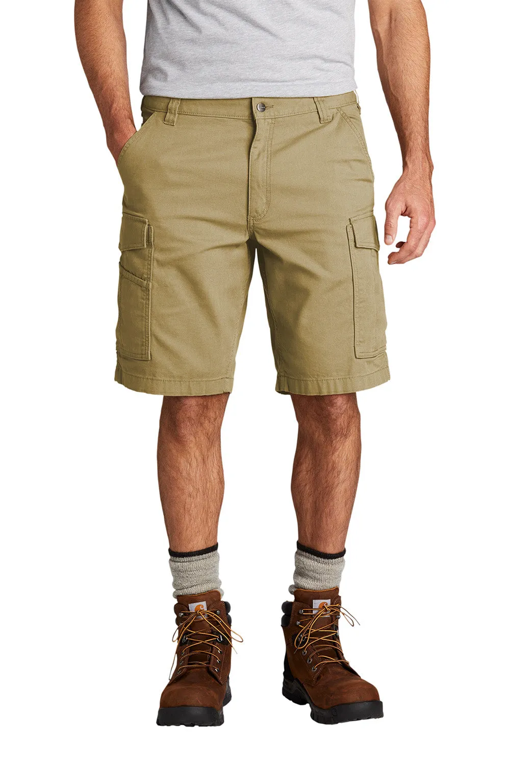 Carhartt Mens Rugged Flex Rigby Cargo Shorts w/ Pockets - Dark Khaki Brown