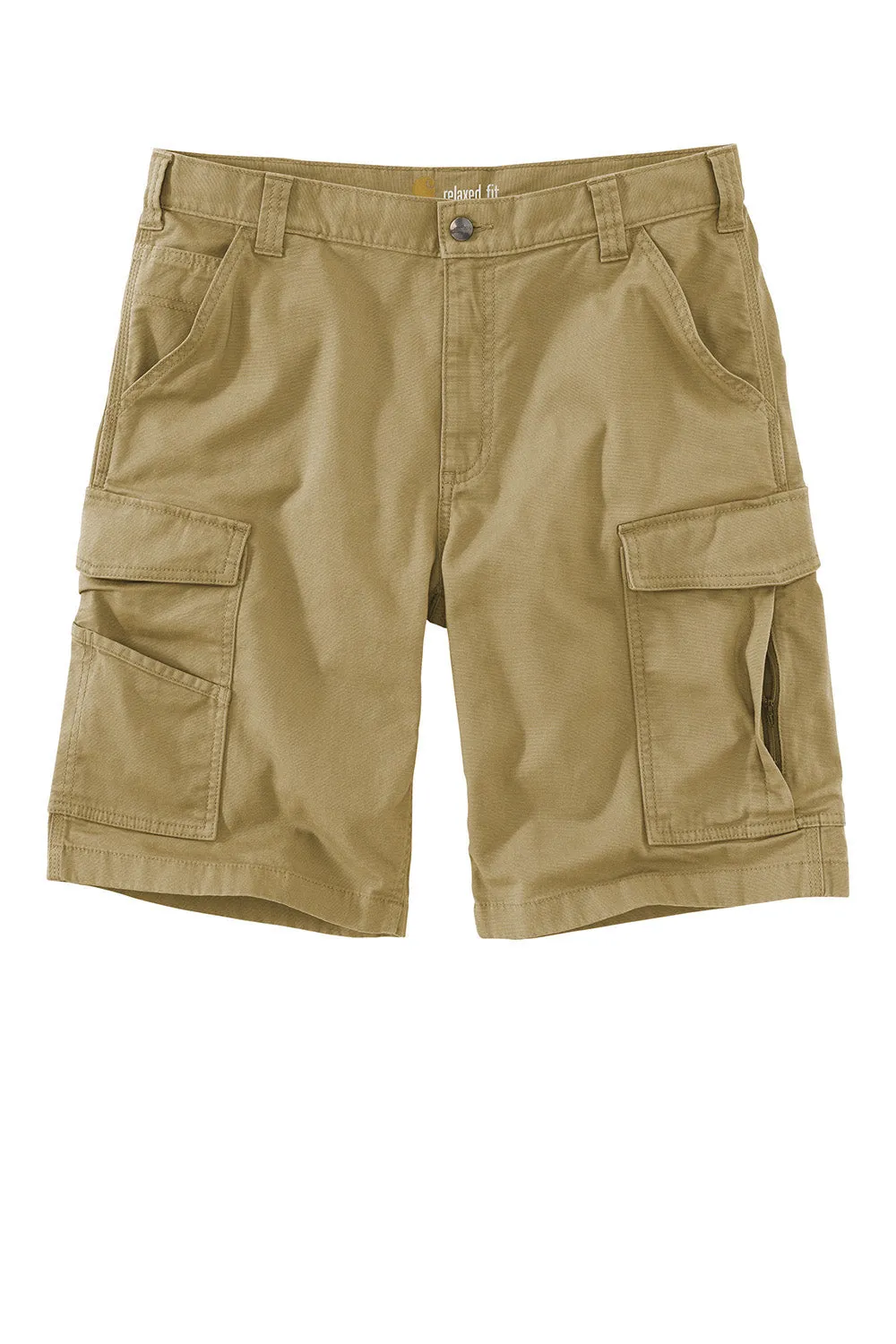 Carhartt Mens Rugged Flex Rigby Cargo Shorts w/ Pockets - Dark Khaki Brown