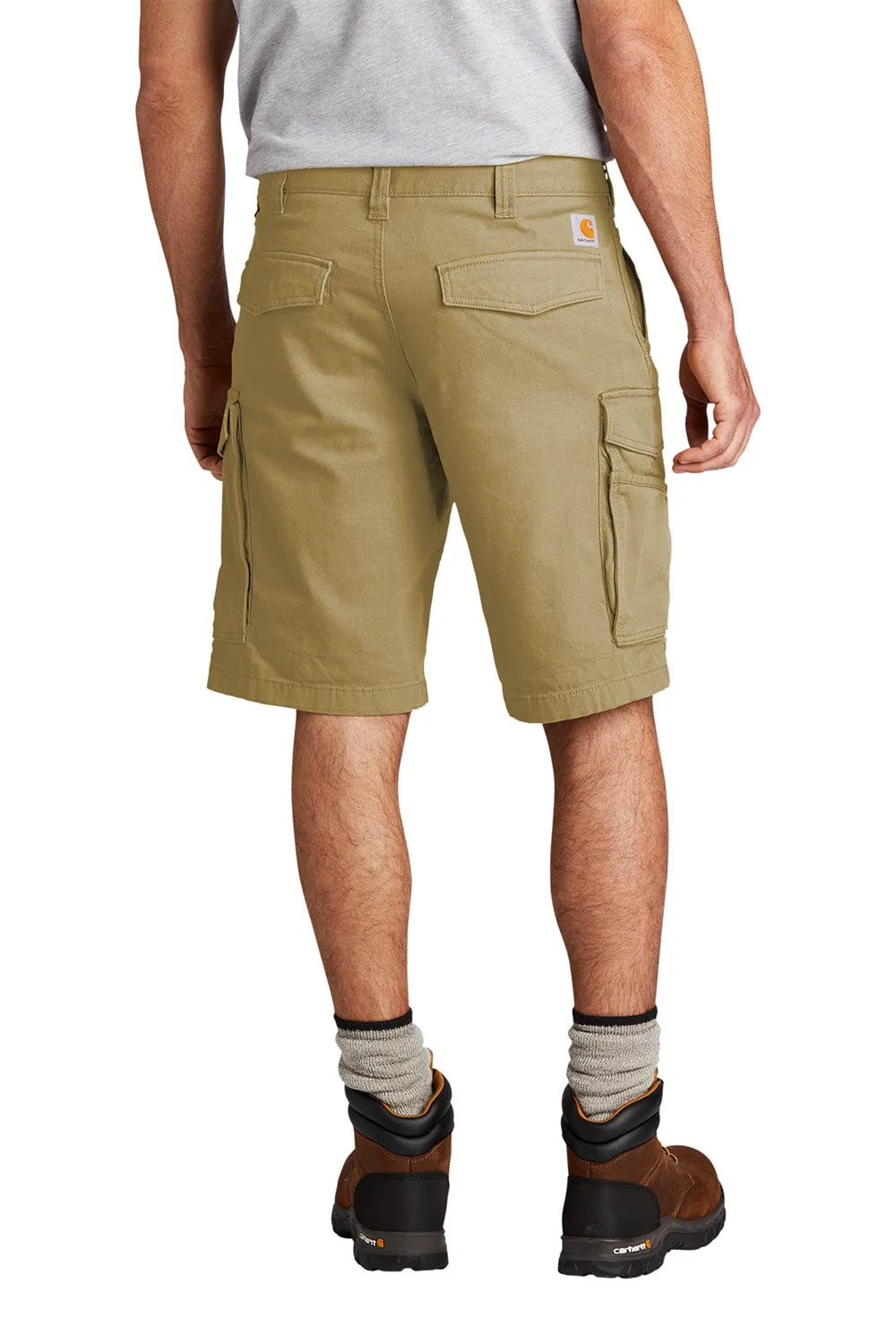 Carhartt Mens Rugged Flex Rigby Cargo Shorts w/ Pockets - Dark Khaki Brown