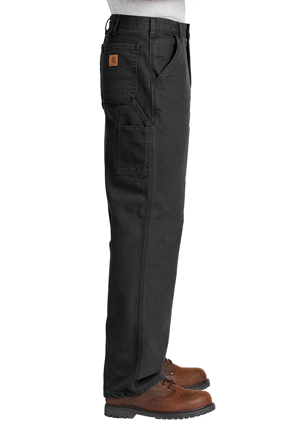Carhartt Mens Washed Duck Work Dungarees w/ Pockets - Black
