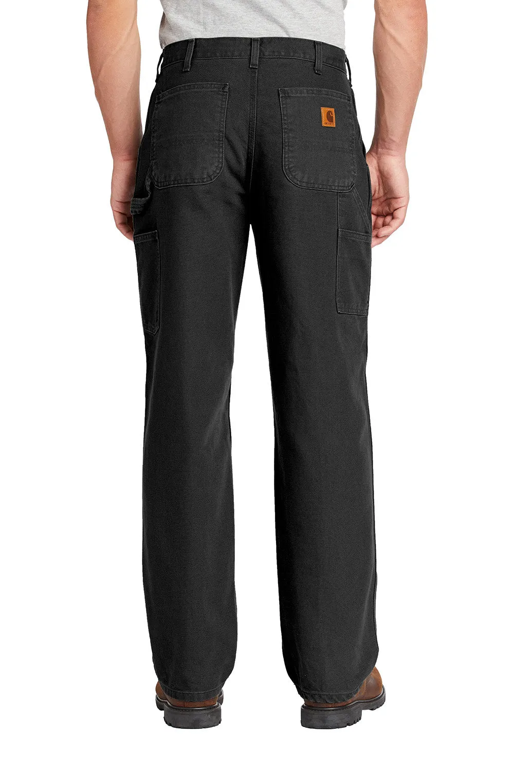 Carhartt Mens Washed Duck Work Dungarees w/ Pockets - Black