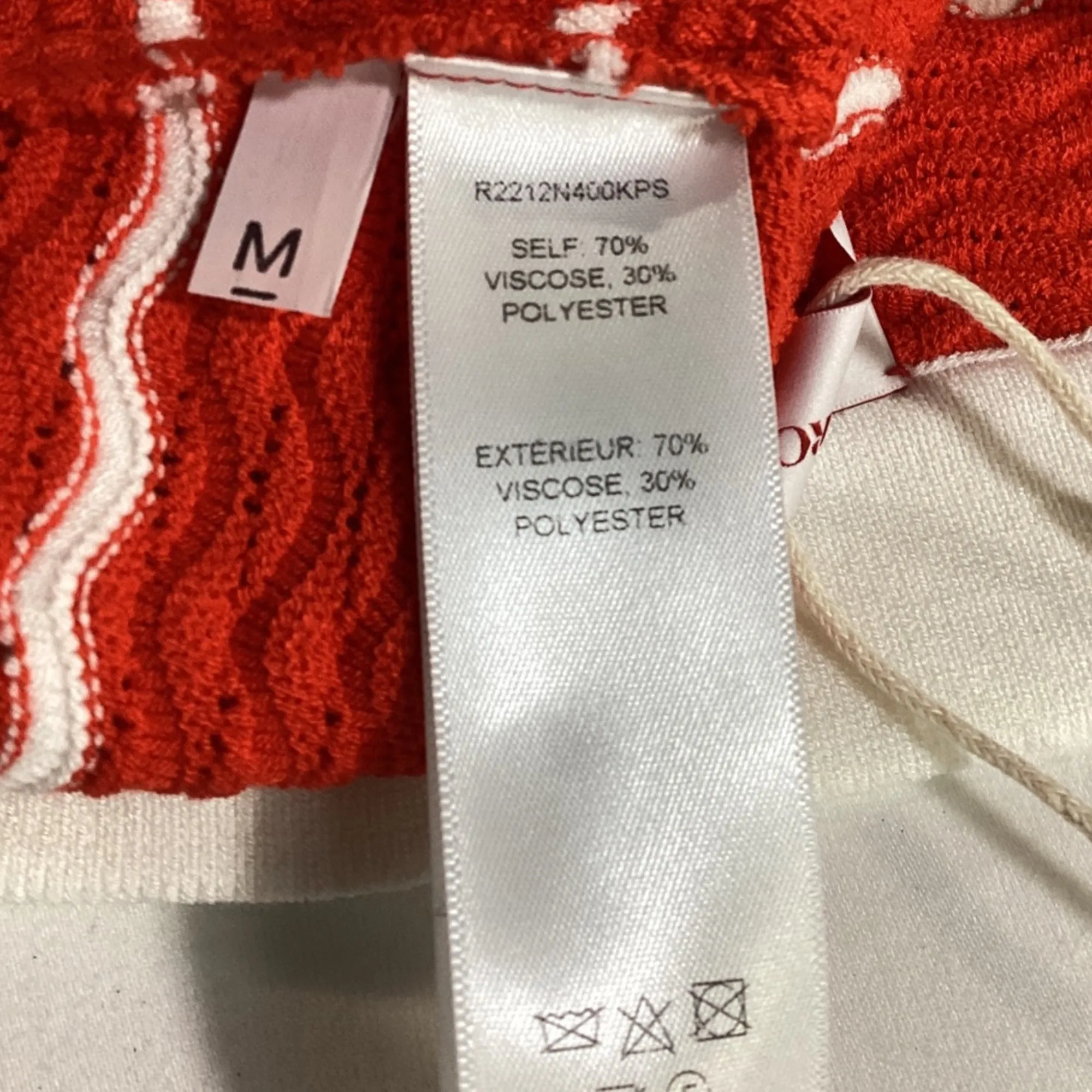 Carolina Herrera Striped  Pointelle-Knit Shorts in Red Viscose