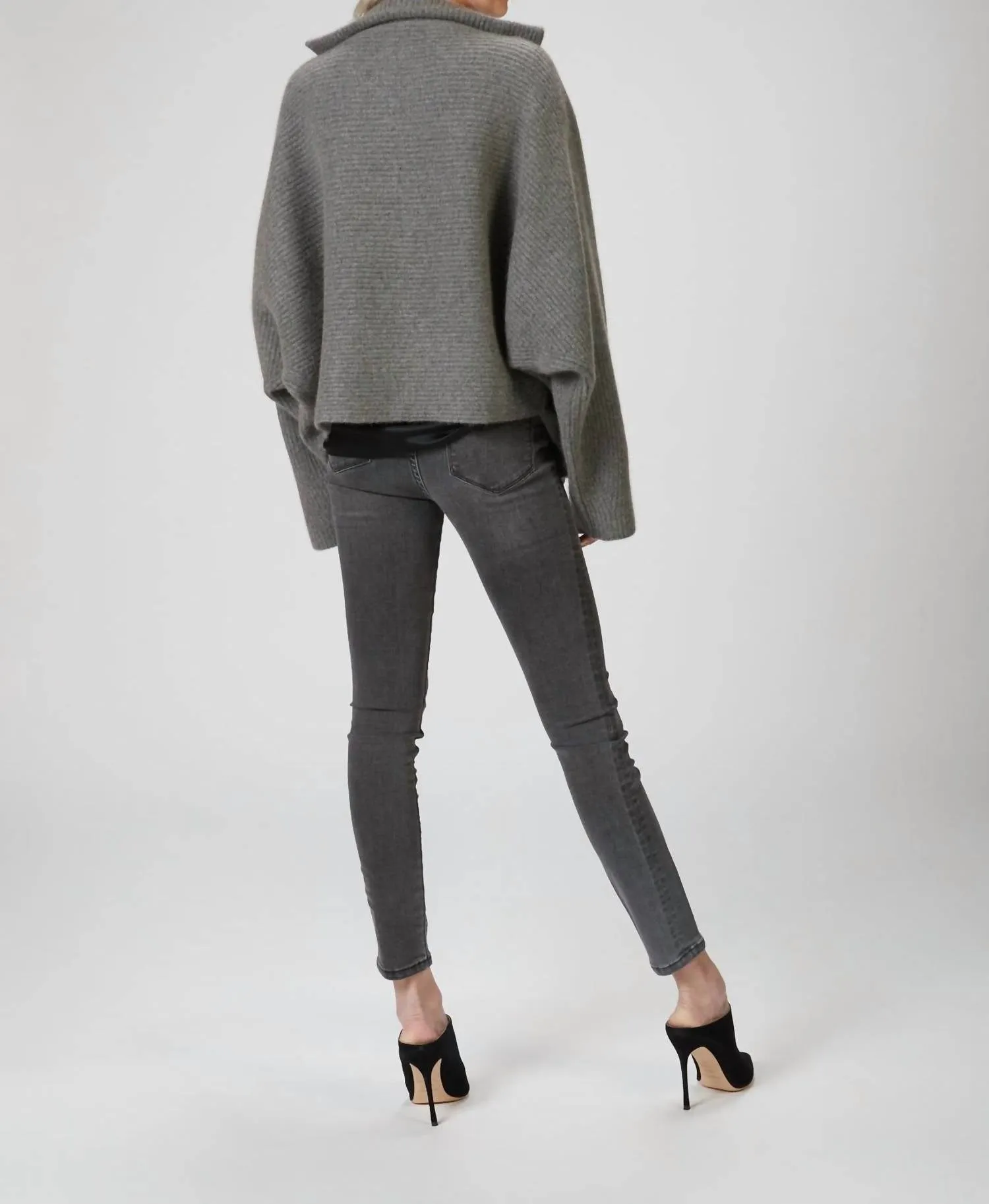 Cashmere And Wool-Blend Kimono Jacket In Grey