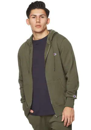 Champion C Logo Zip Hoodie Mens Six Iron Khaki
