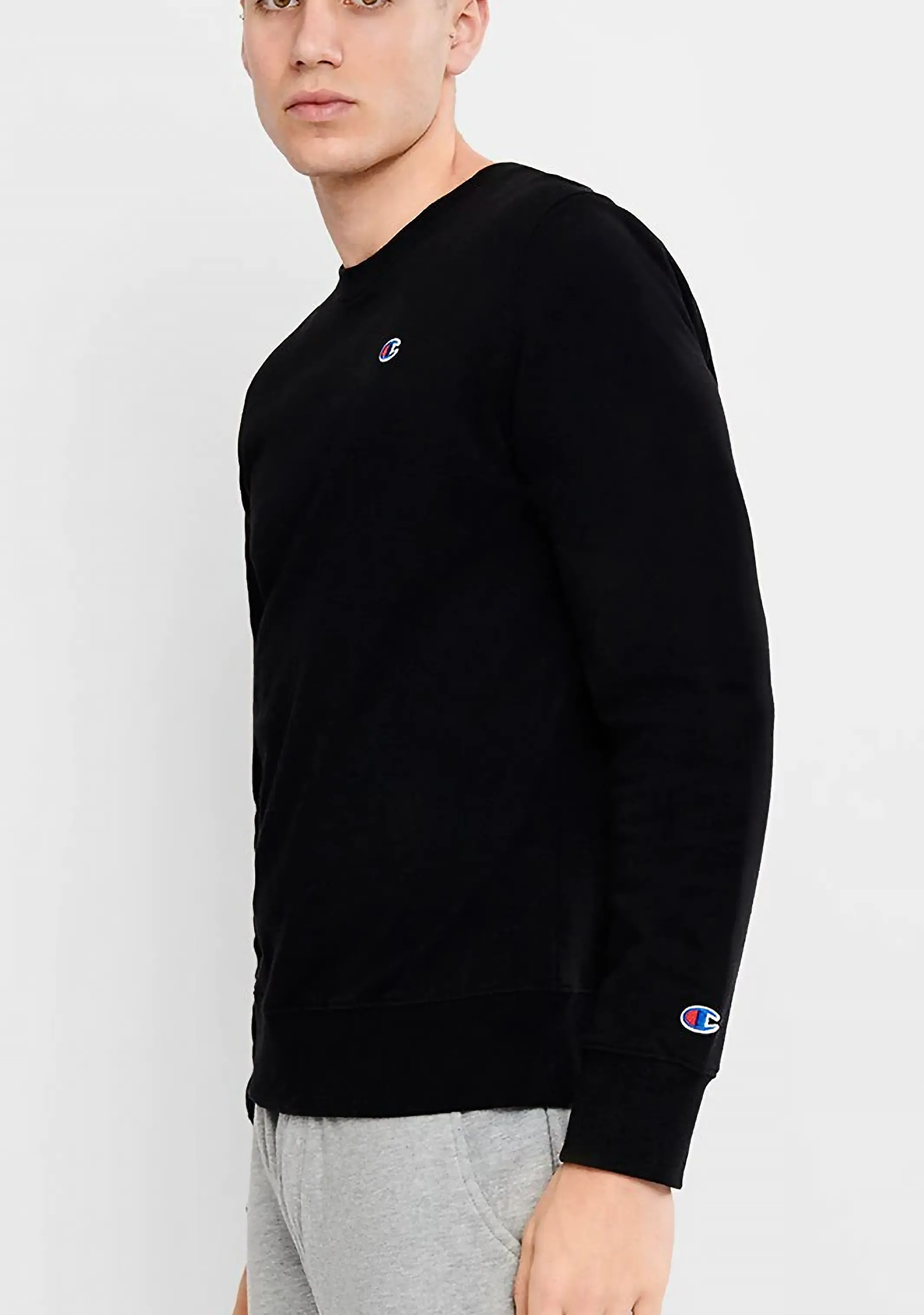 Champion Mens C Logo Crew <br> A1633H BLK