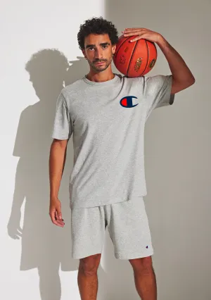 Champion Men's C Logo Short Sleeve Tee Grey