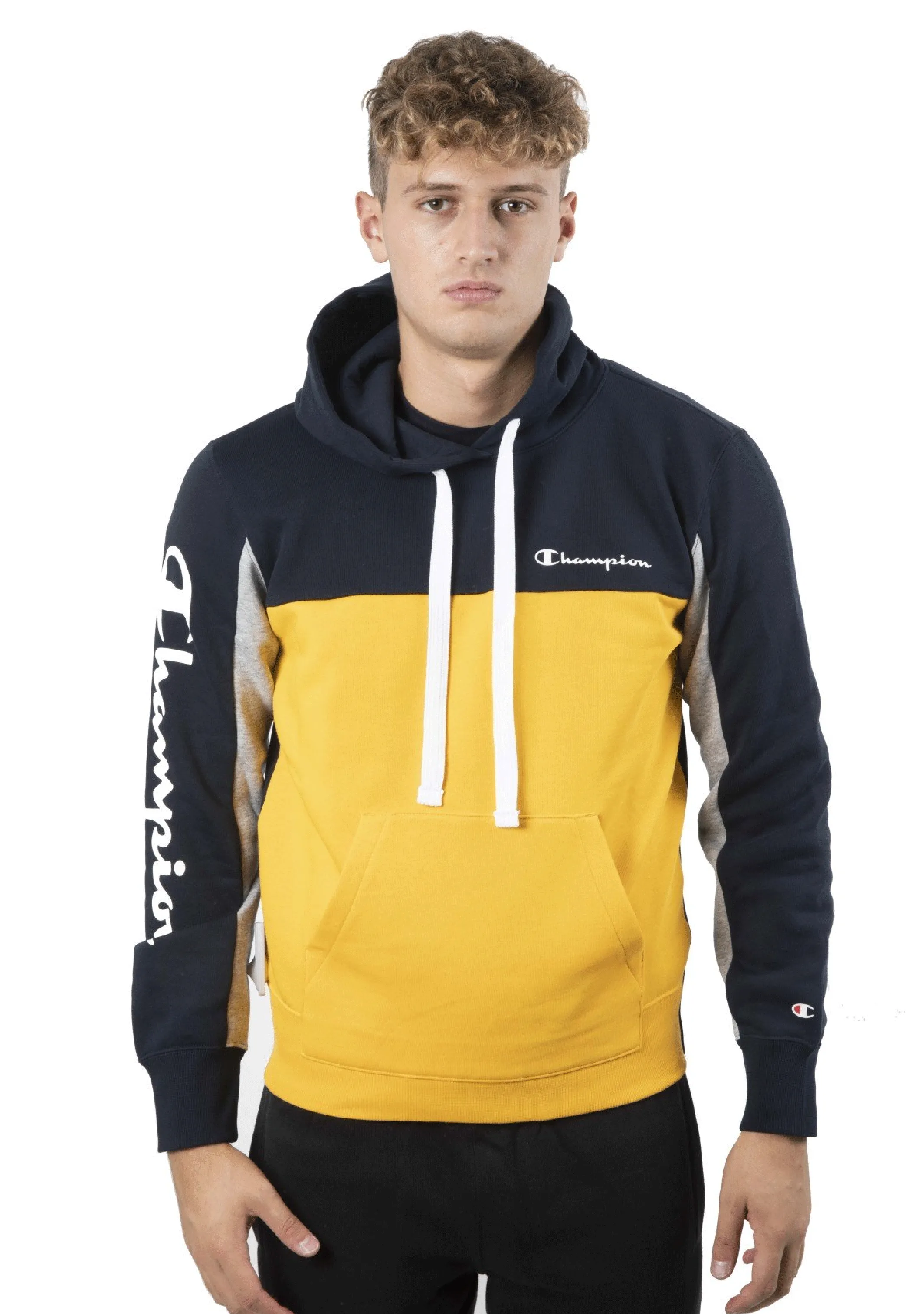 Champion Mens Colourblock Hoodie <BR> AWUAA1