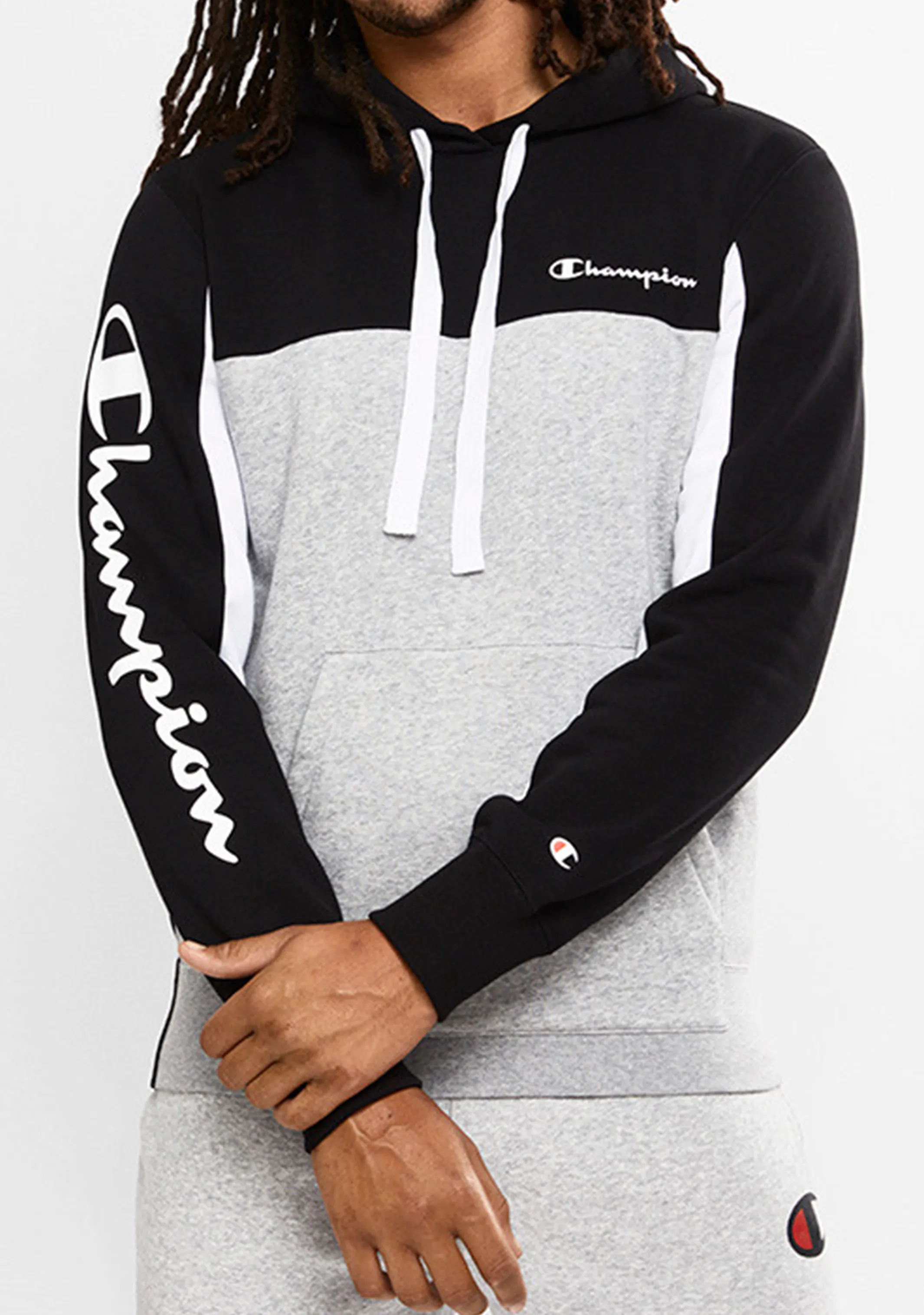 Champion Mens Colourblock Hoodie <BR> AWUAA1