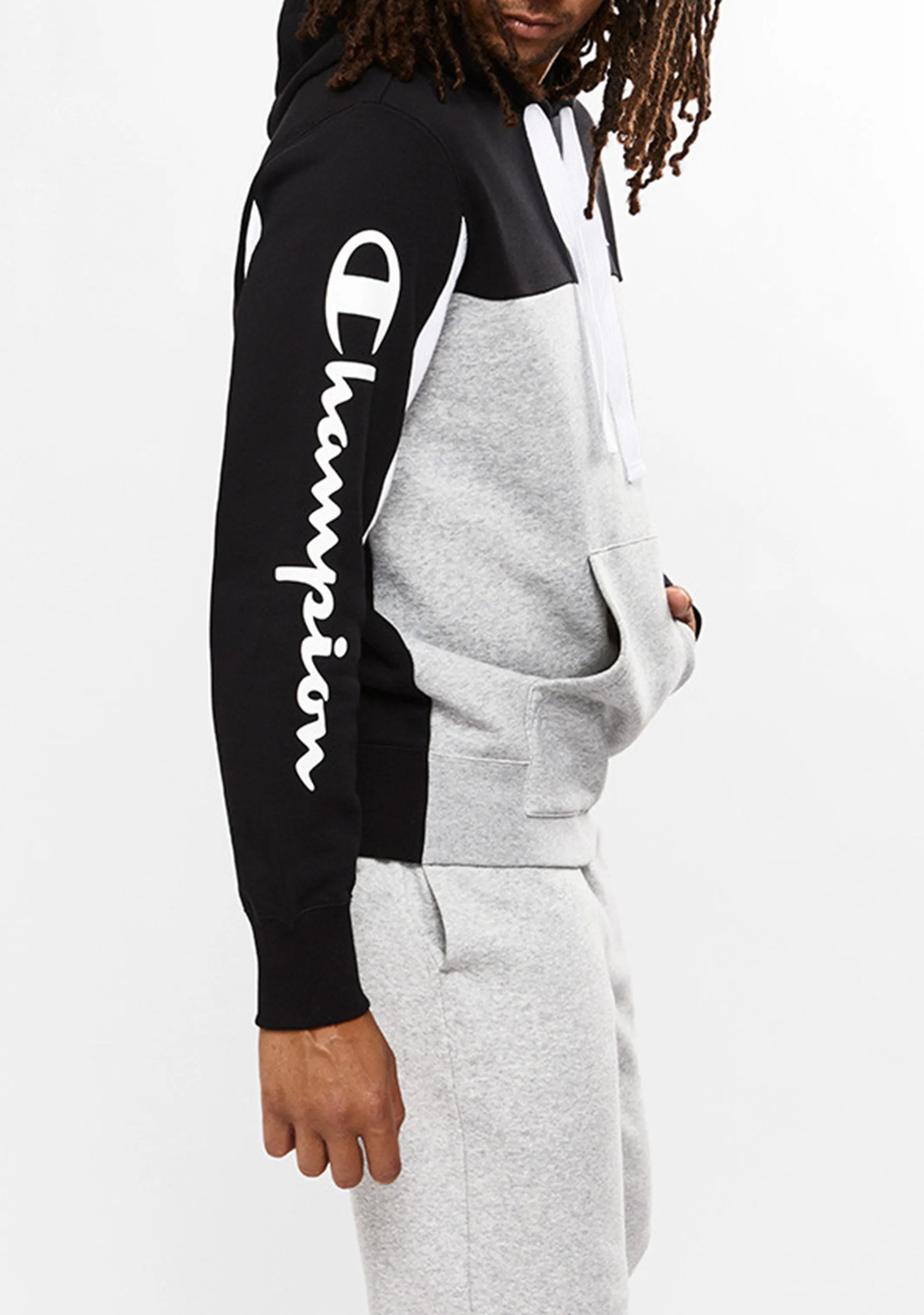 Champion Mens Colourblock Hoodie <BR> AWUAA1