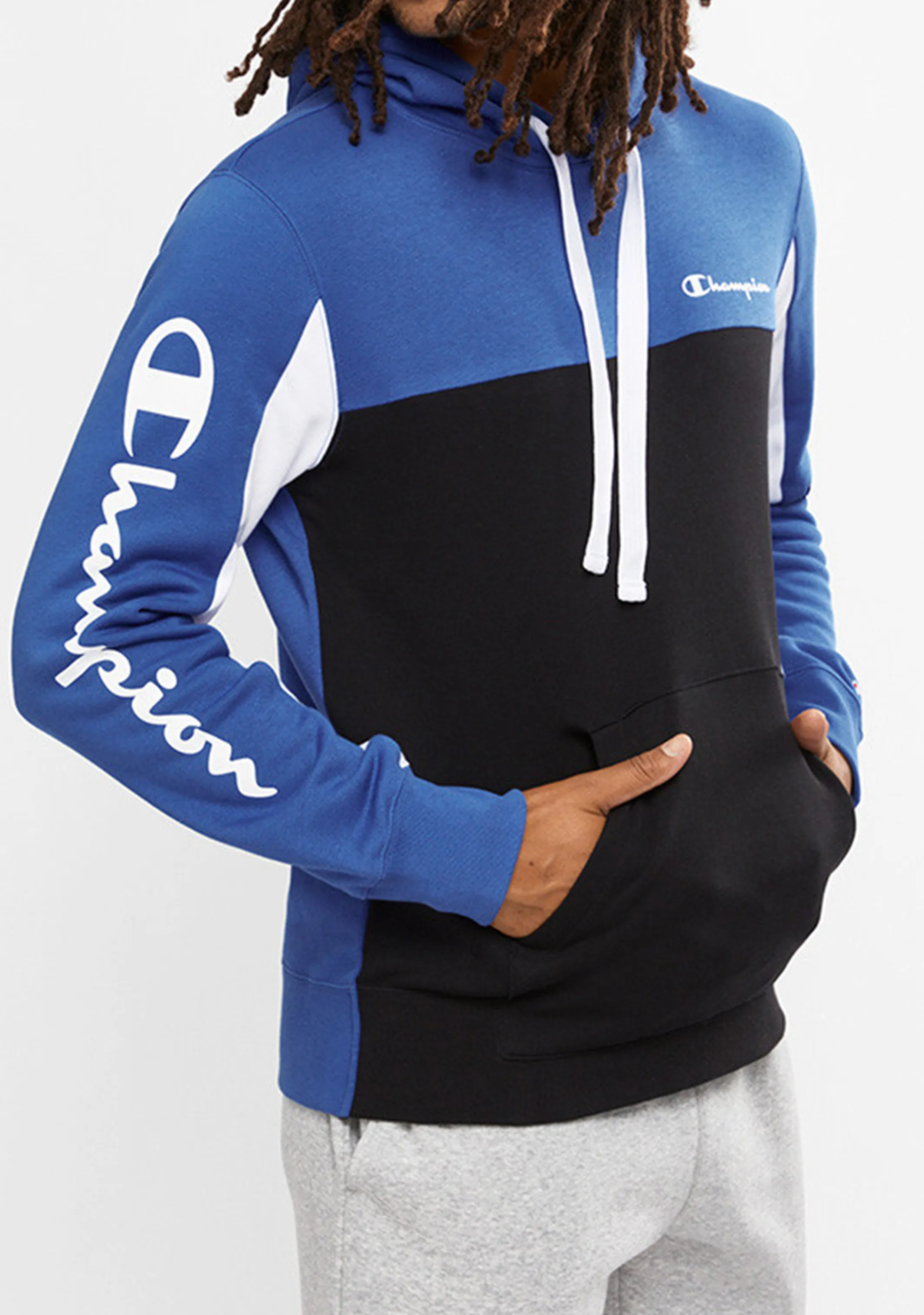 Champion Mens Colourblock Hoodie <BR> AWUAA1