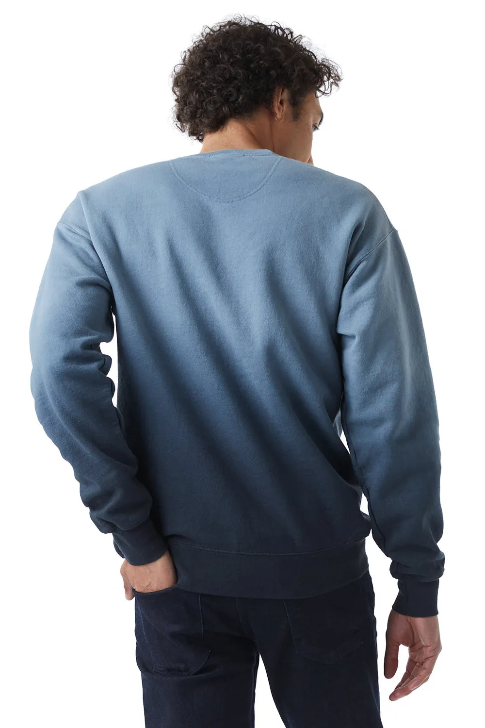 Champion Mens Dip Dye Crewneck Sweatshirt - Black Ombre