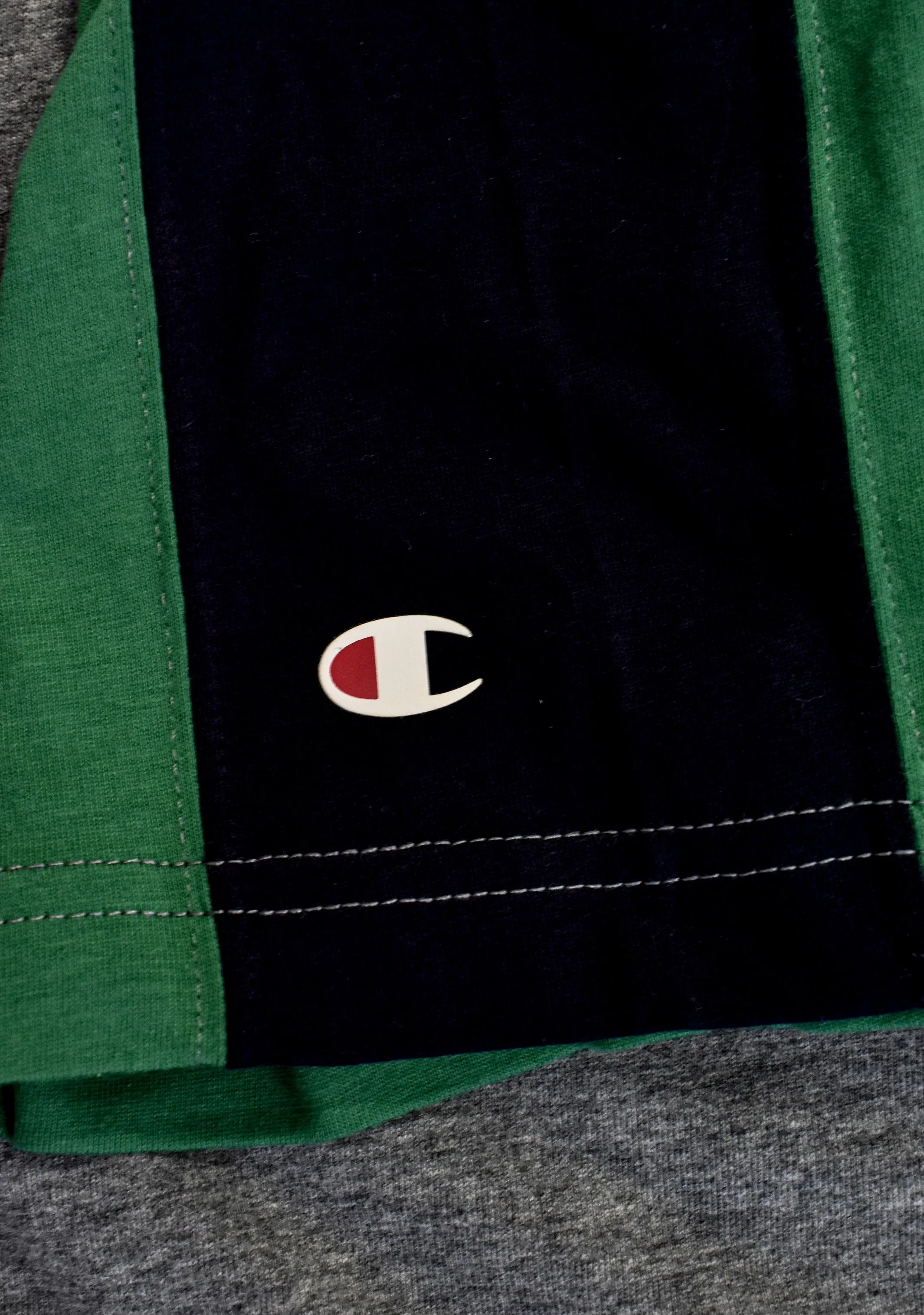 Champion Mens EU Mod Block Tee Green - Grey <br> AWFMA1