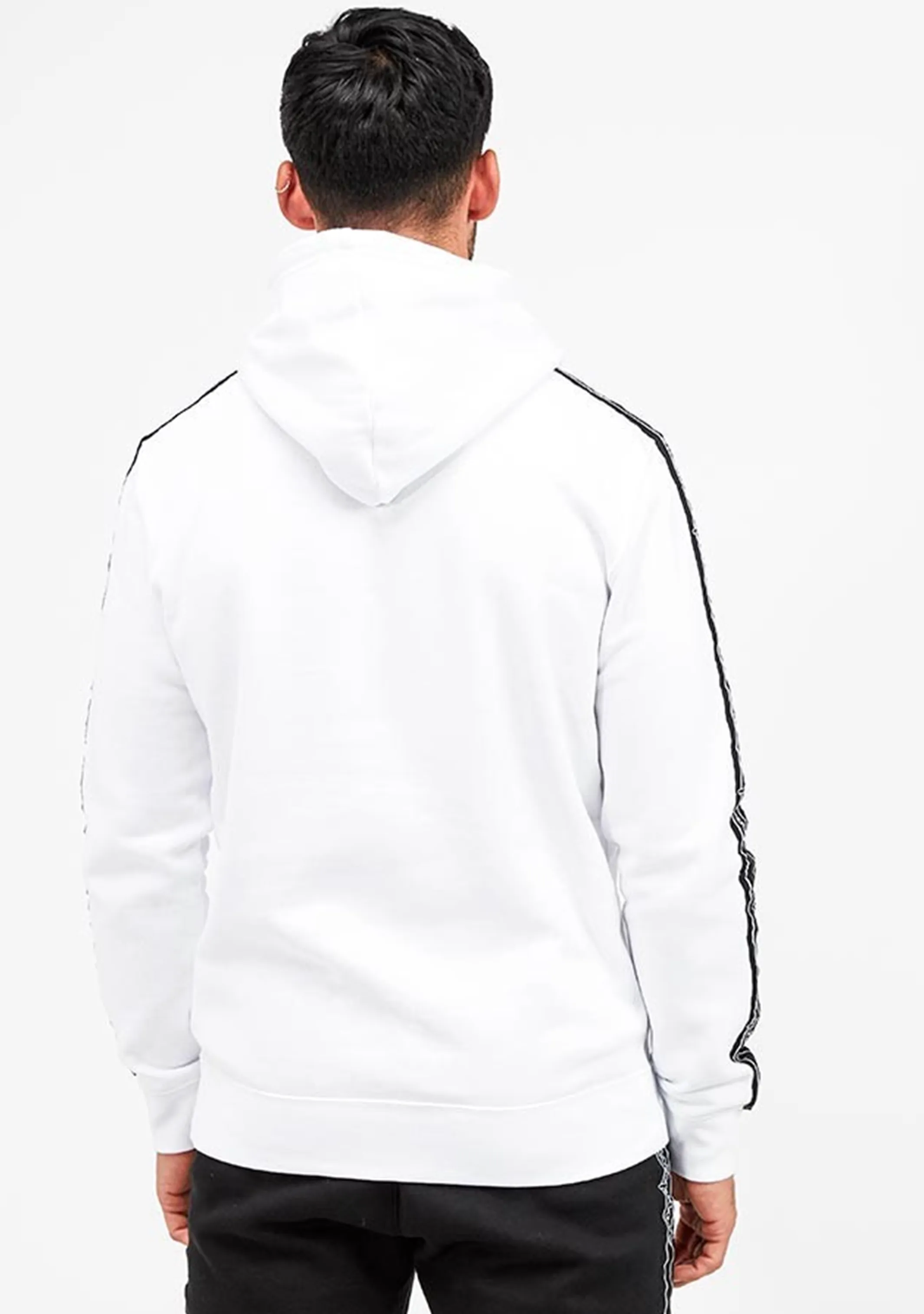 Champion Mens EU Taping Hoodie <BR> AW9XA1 WIT WHITE