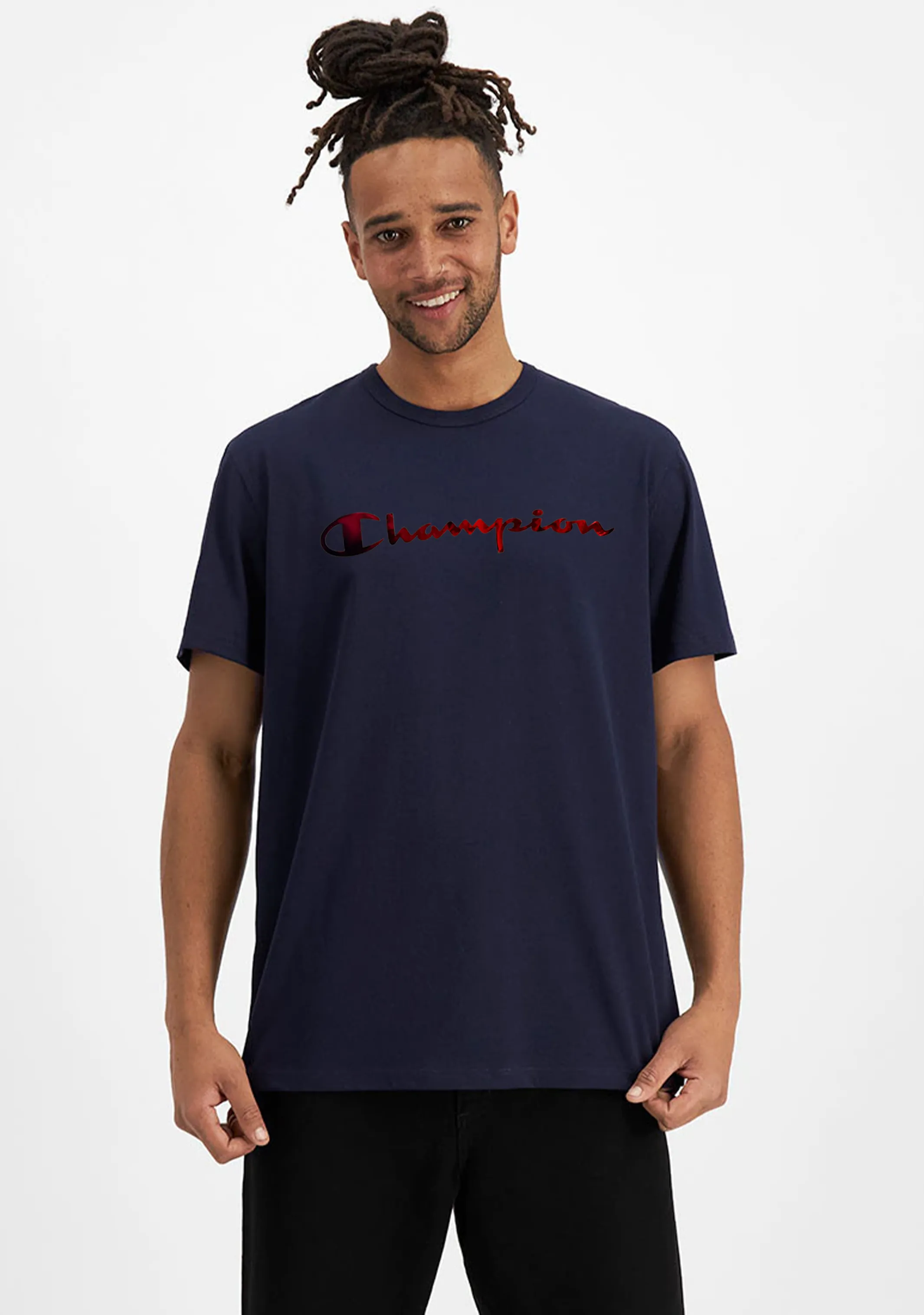 Champion Men's Foil Logo Tee Navy