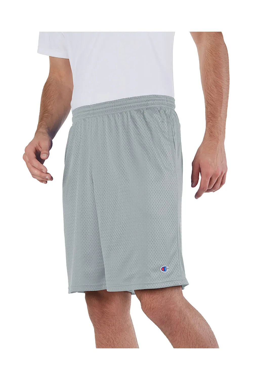 Champion Mens Mesh Shorts w/ Pockets - Athletic Grey