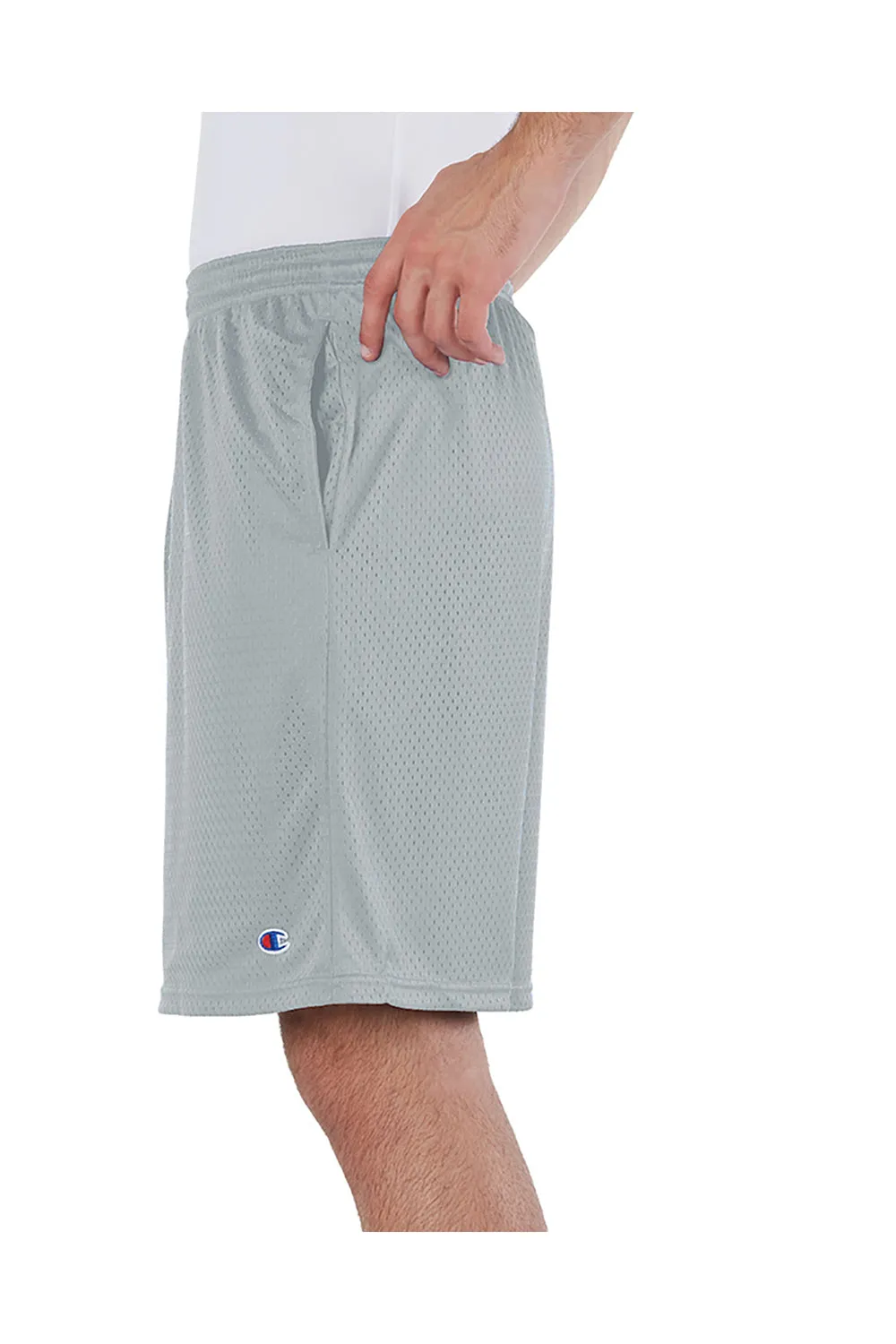 Champion Mens Mesh Shorts w/ Pockets - Athletic Grey