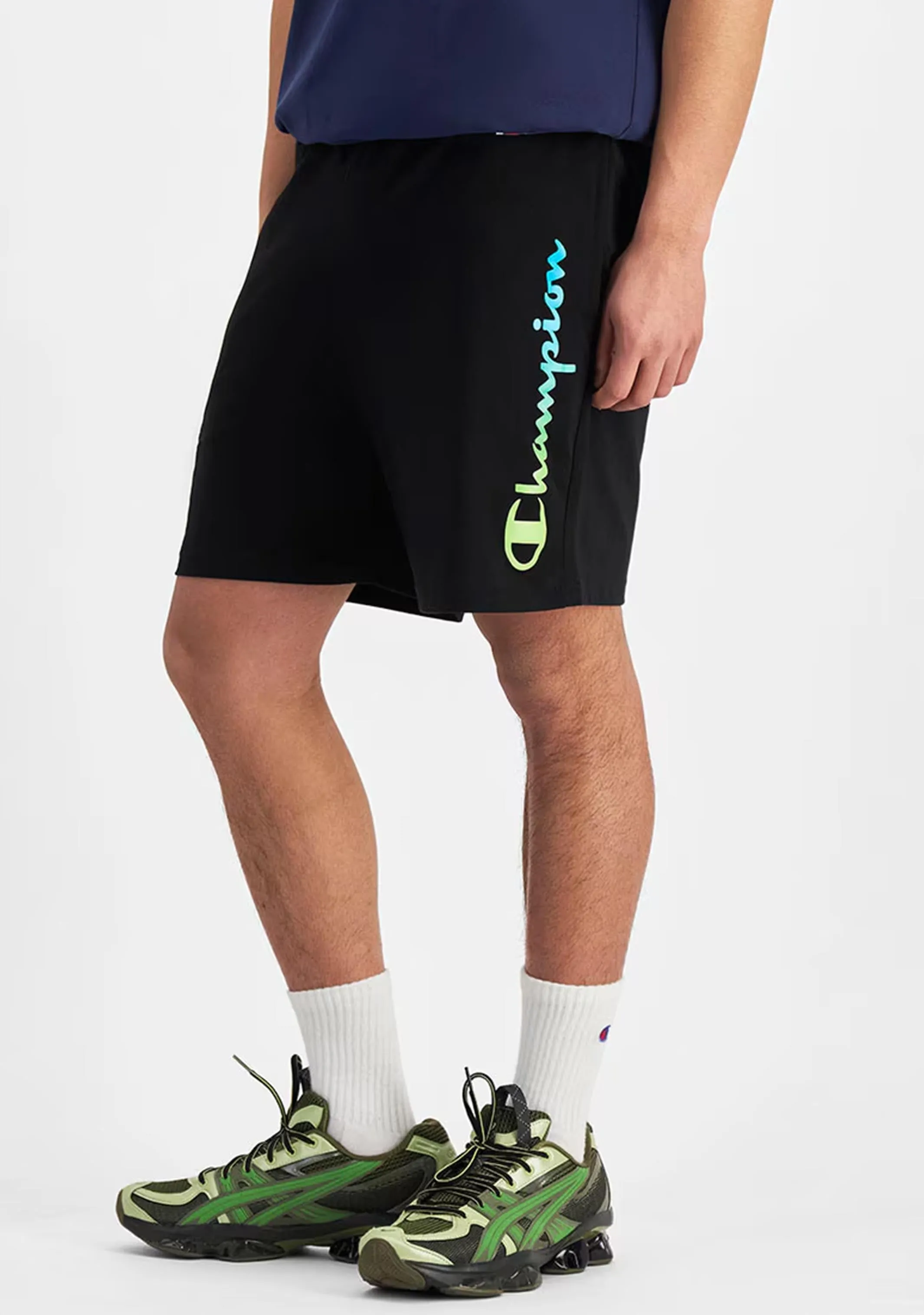 Champion Men's Ombre Script Jersey Shorts