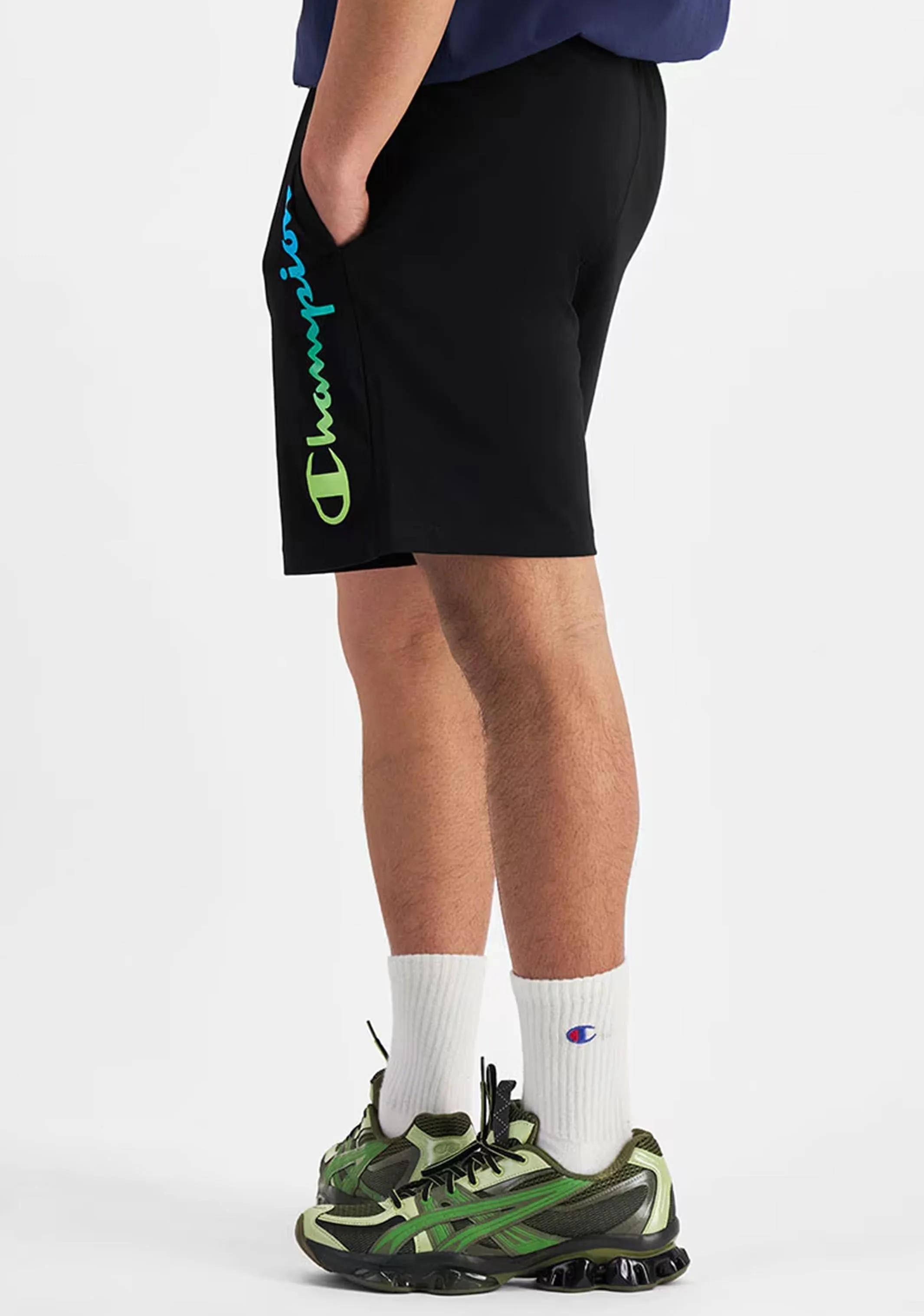 Champion Men's Ombre Script Jersey Shorts