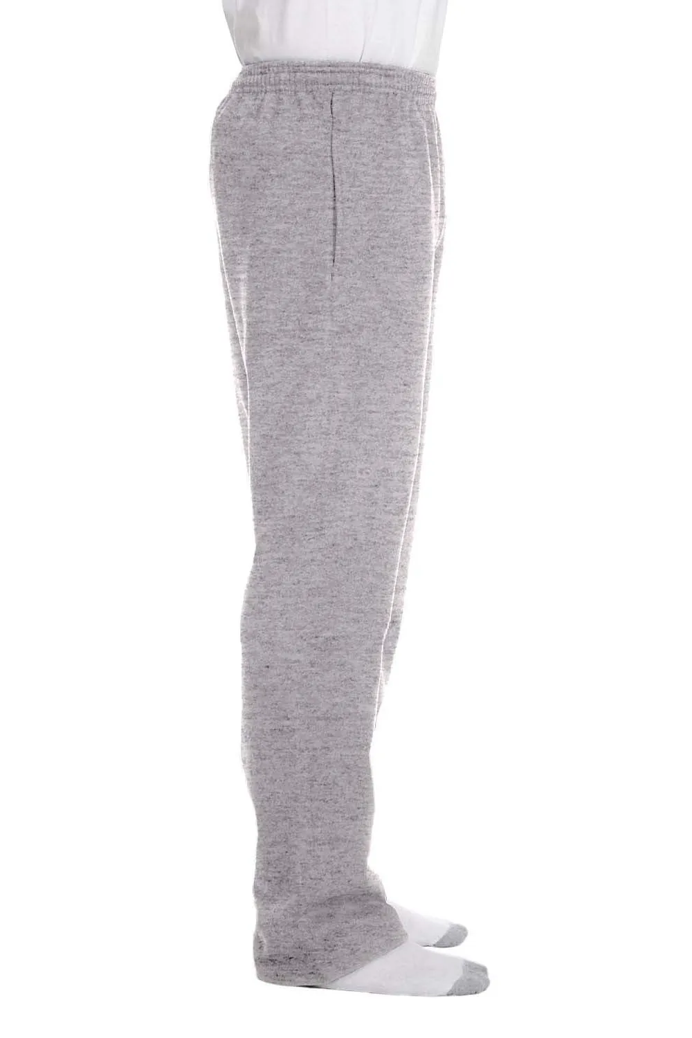 Champion Mens Open Bottom Fleece Sweatpants w/ Pockets - Light Steel Grey