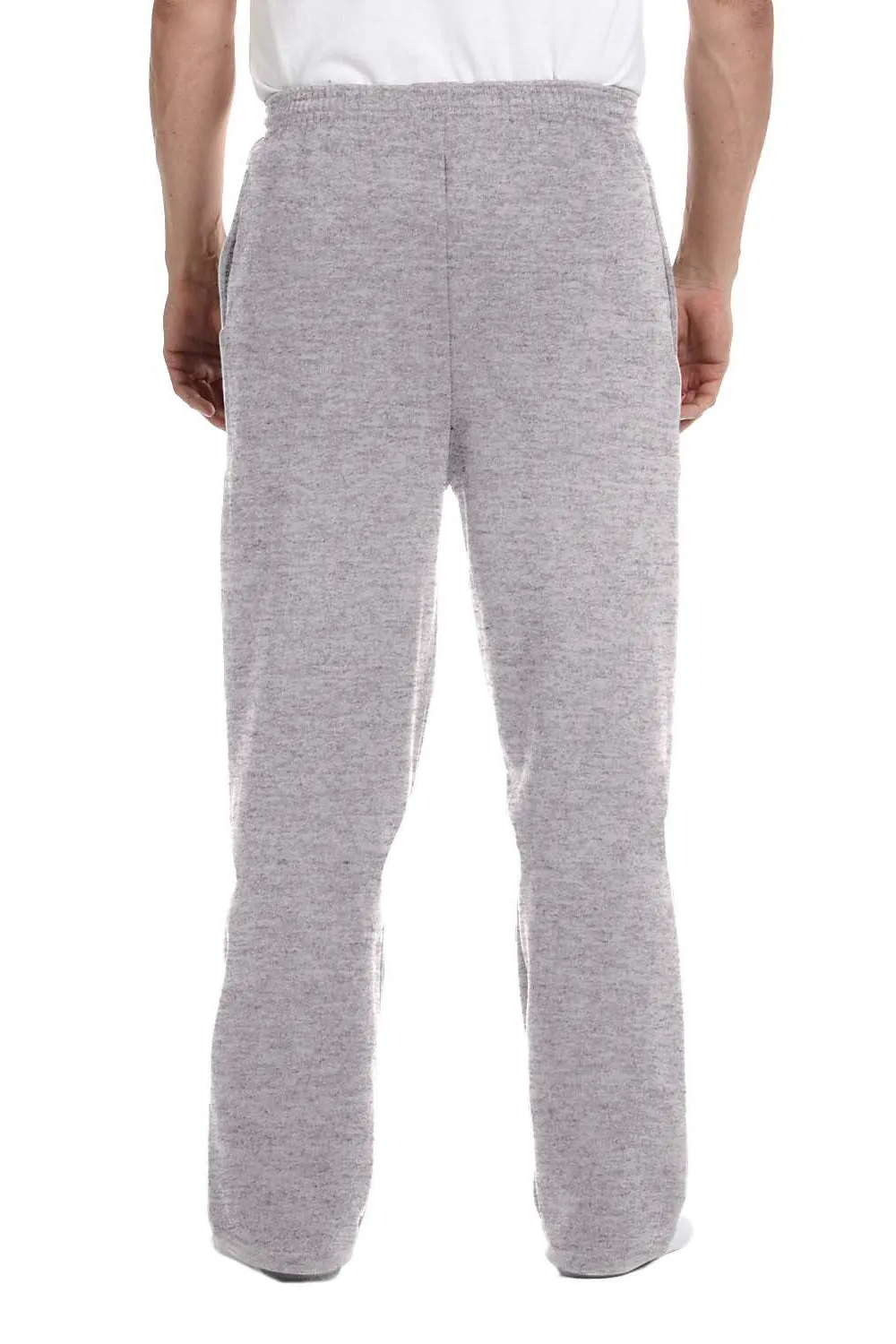 Champion Mens Open Bottom Fleece Sweatpants w/ Pockets - Light Steel Grey