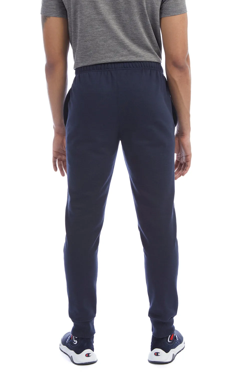 Champion Mens Power blend Fleece Jogger Sweatpants w/ Pockets - Navy Blue