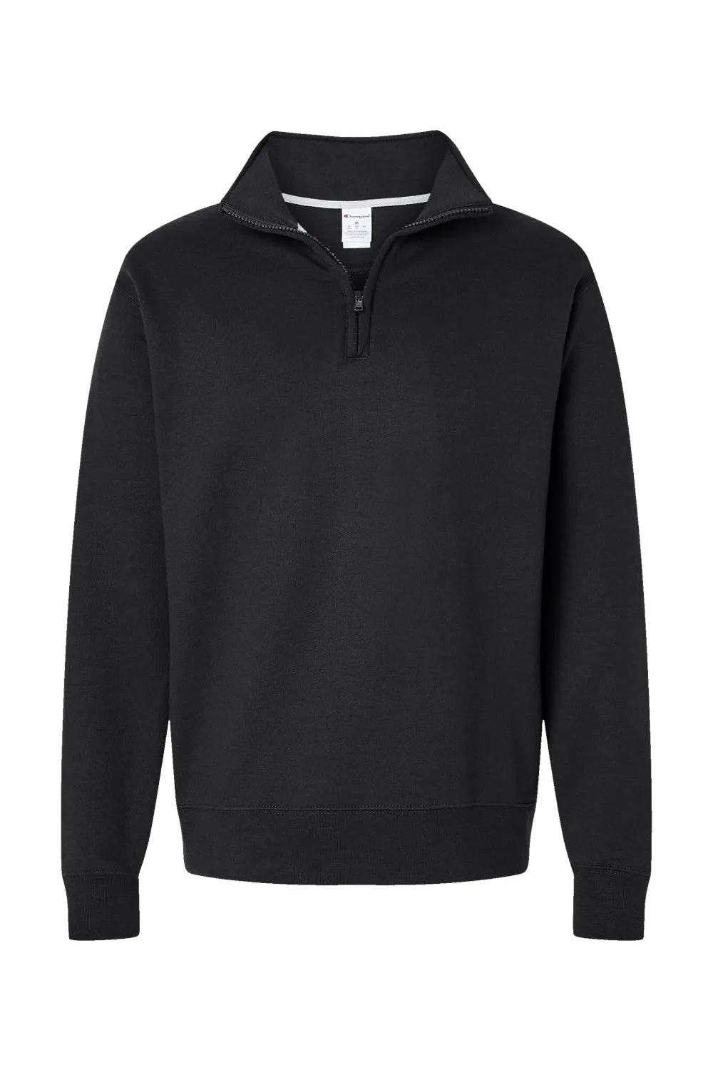 Champion Mens Powerblend 1/4 Zip Sweatshirt - Black