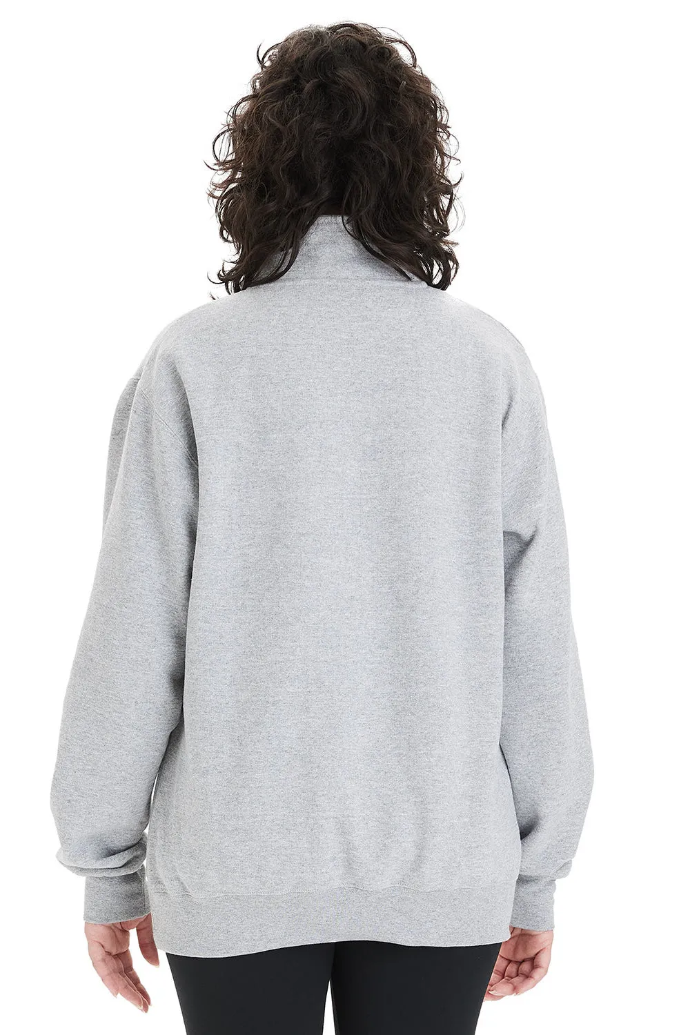 Champion Mens Powerblend 1/4 Zip Sweatshirt - Light Steel Grey