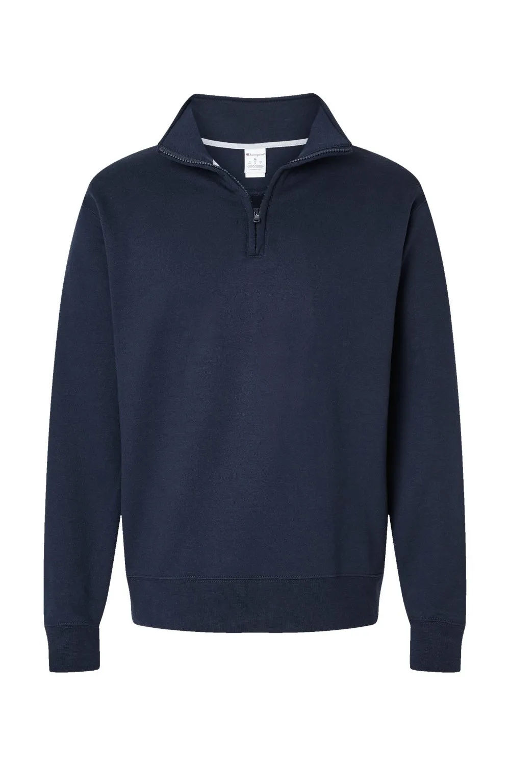 Champion Mens Powerblend 1/4 Zip Sweatshirt - Navy Blue