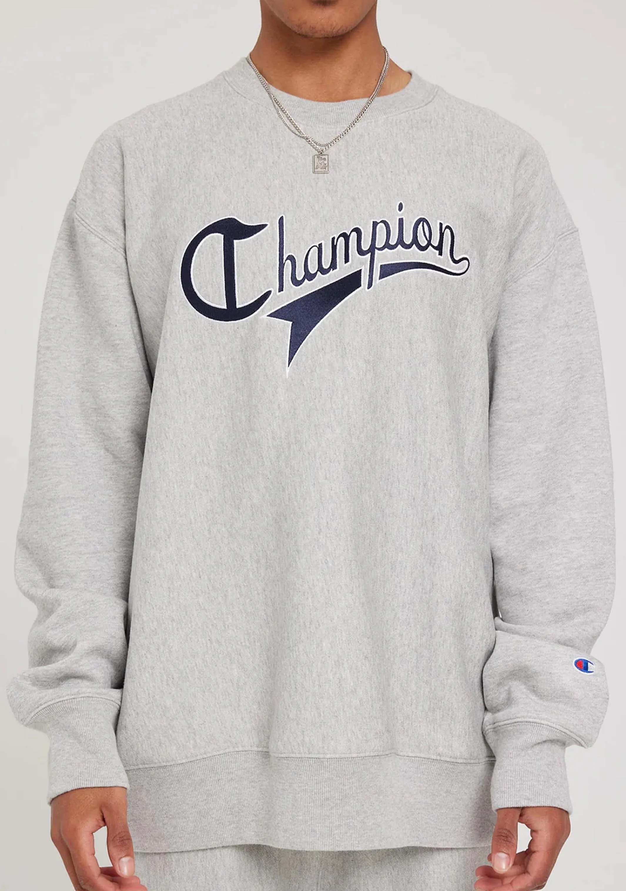 Champion Men's Reverse Weave Cursive Logo Crew <br> AUVGN A3R