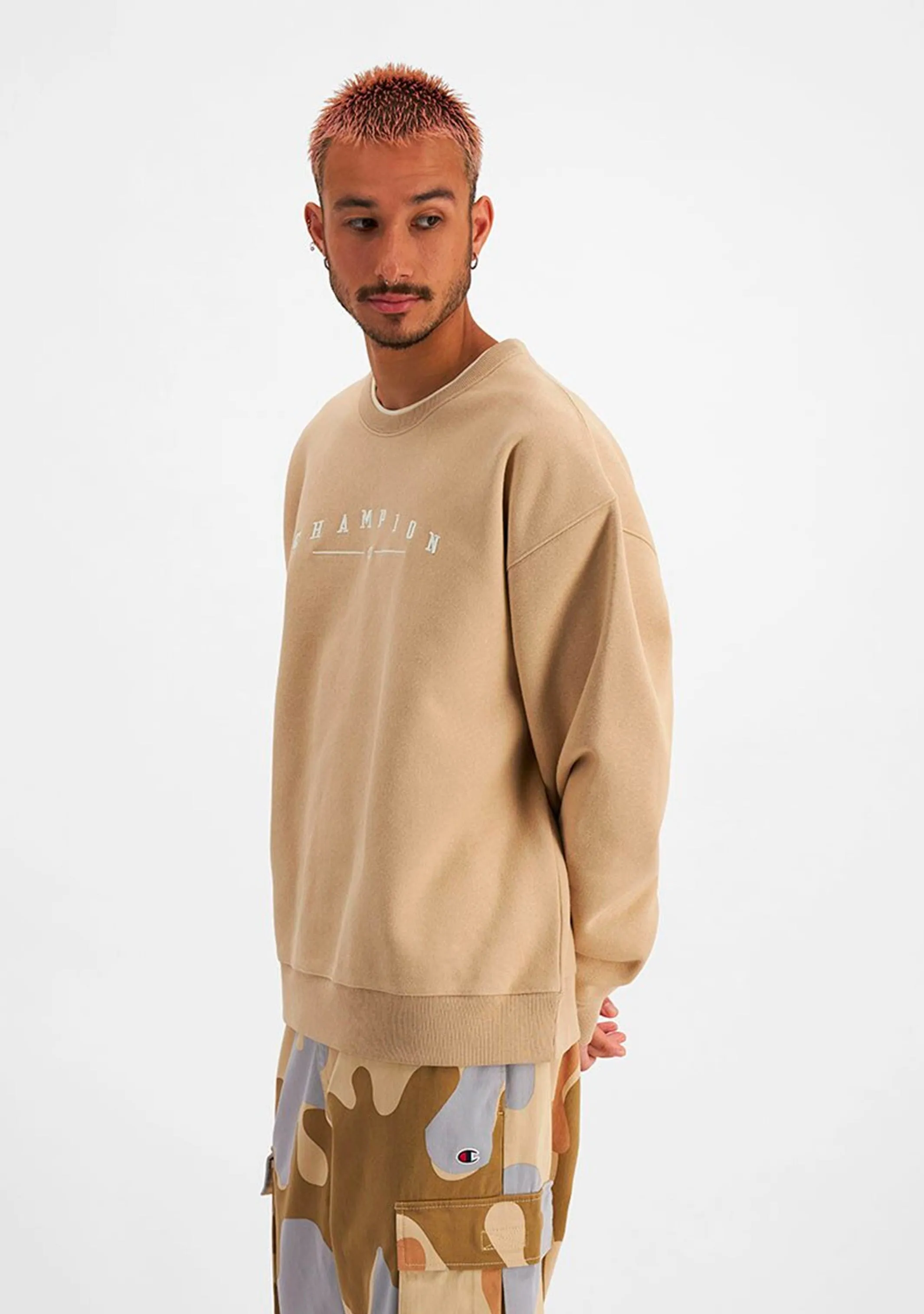 Champion Men's Reverse Weave Double Collar Crew