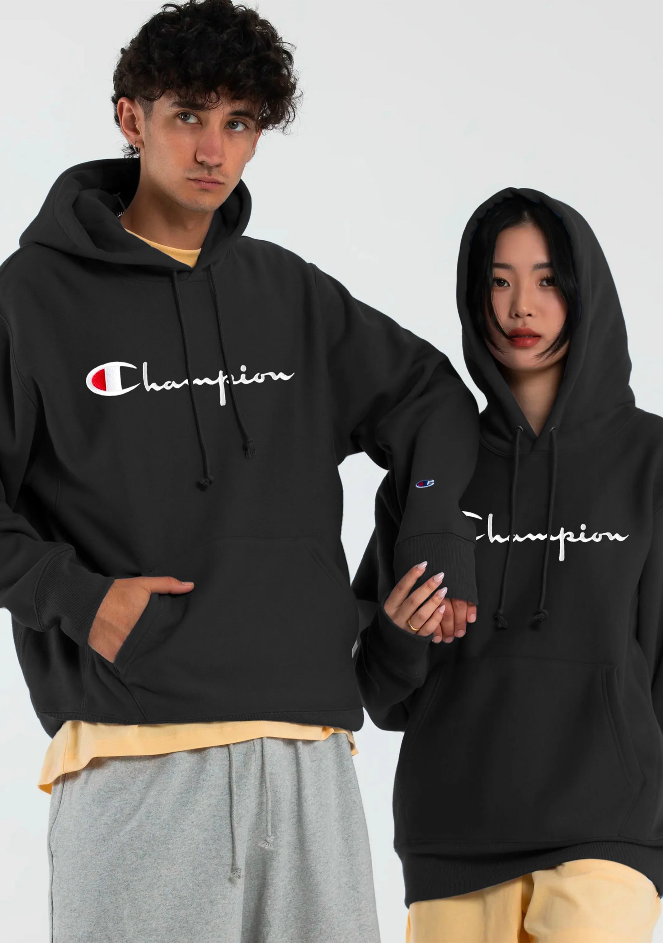 Champion Men's Reverse Weave Script Hoodie