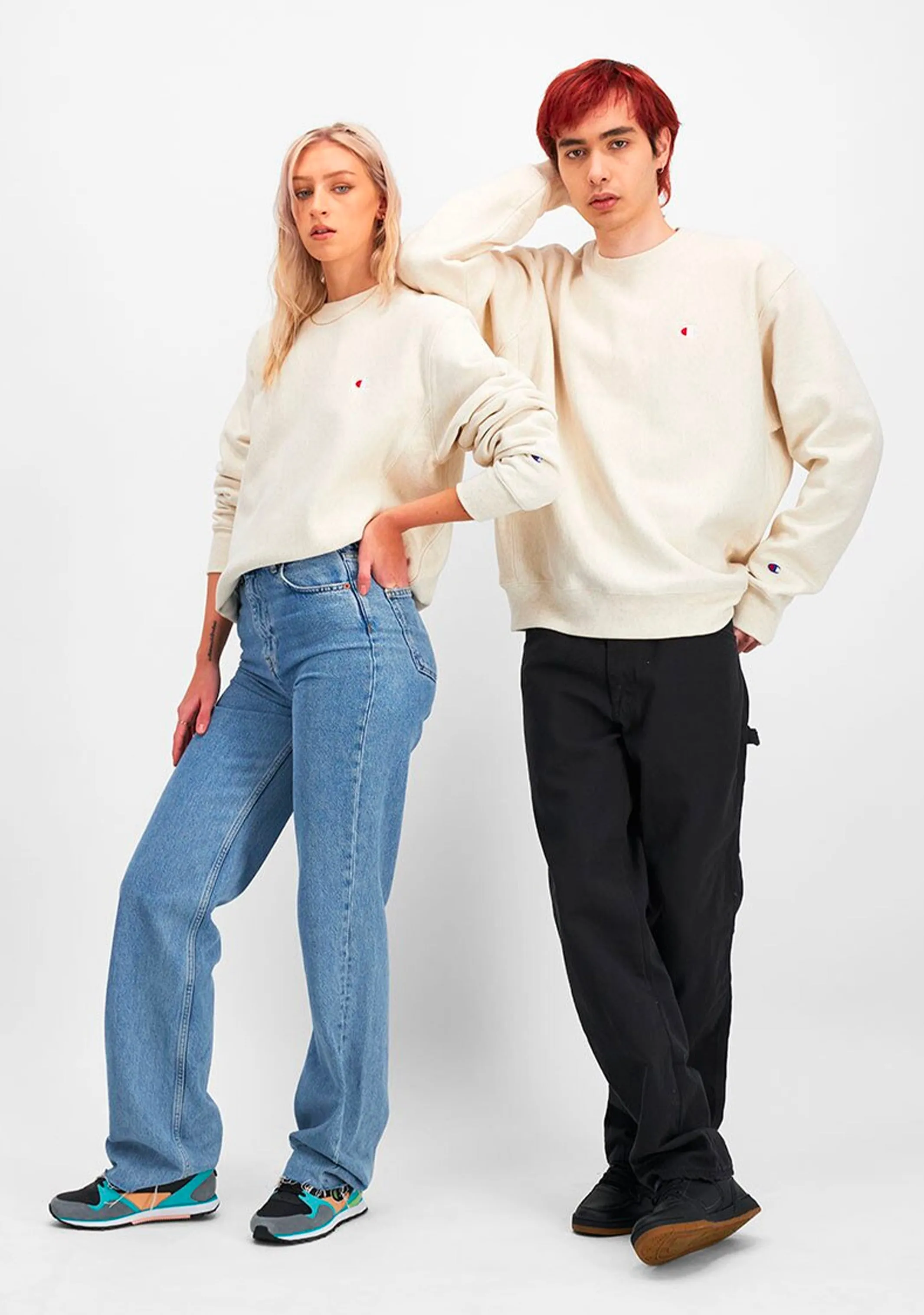Champion Men's Reverse Weave Small C Logo Crew