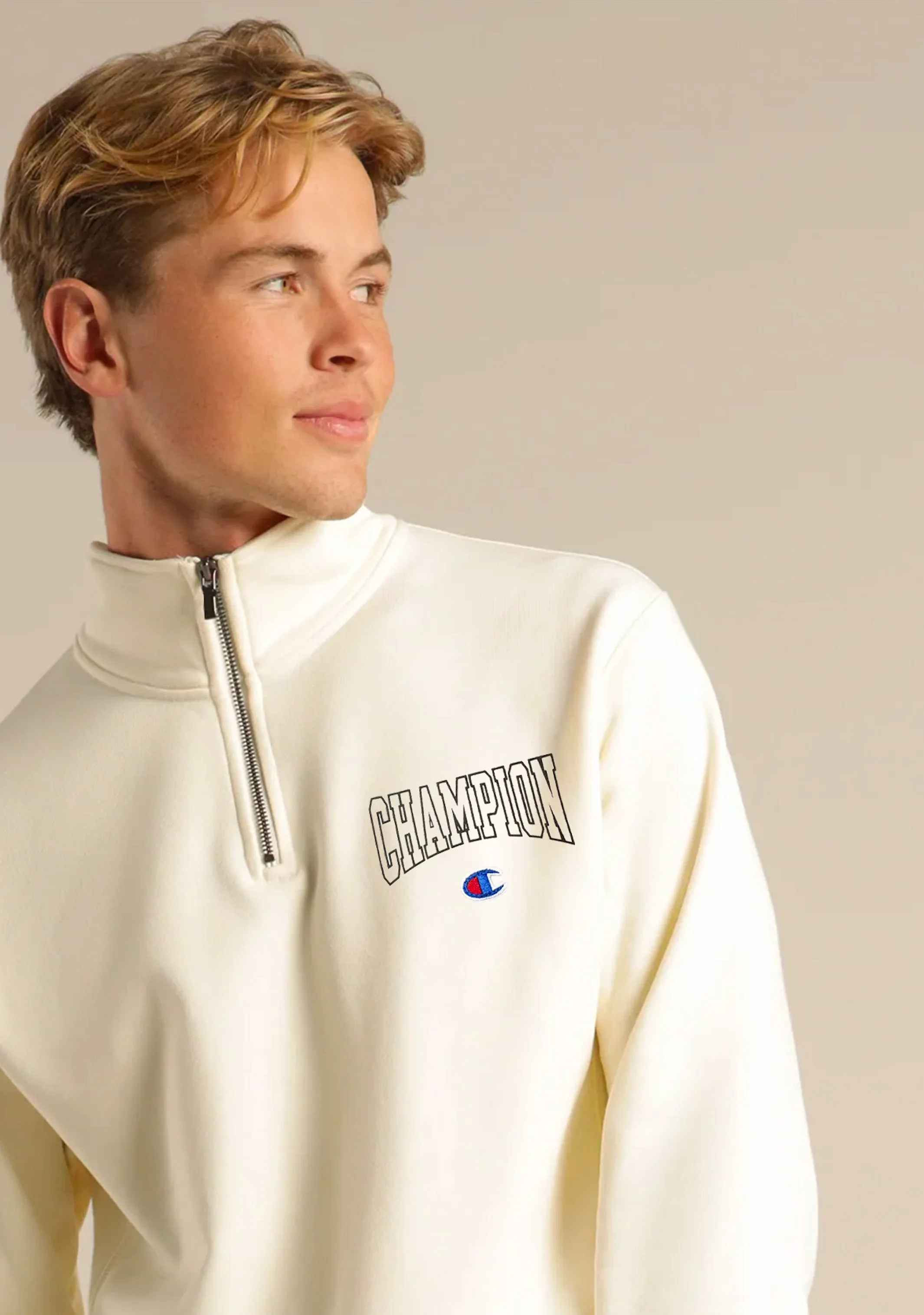 Champion Men's Rochester Graphic Quarter Zip <br> AUDJN LMS