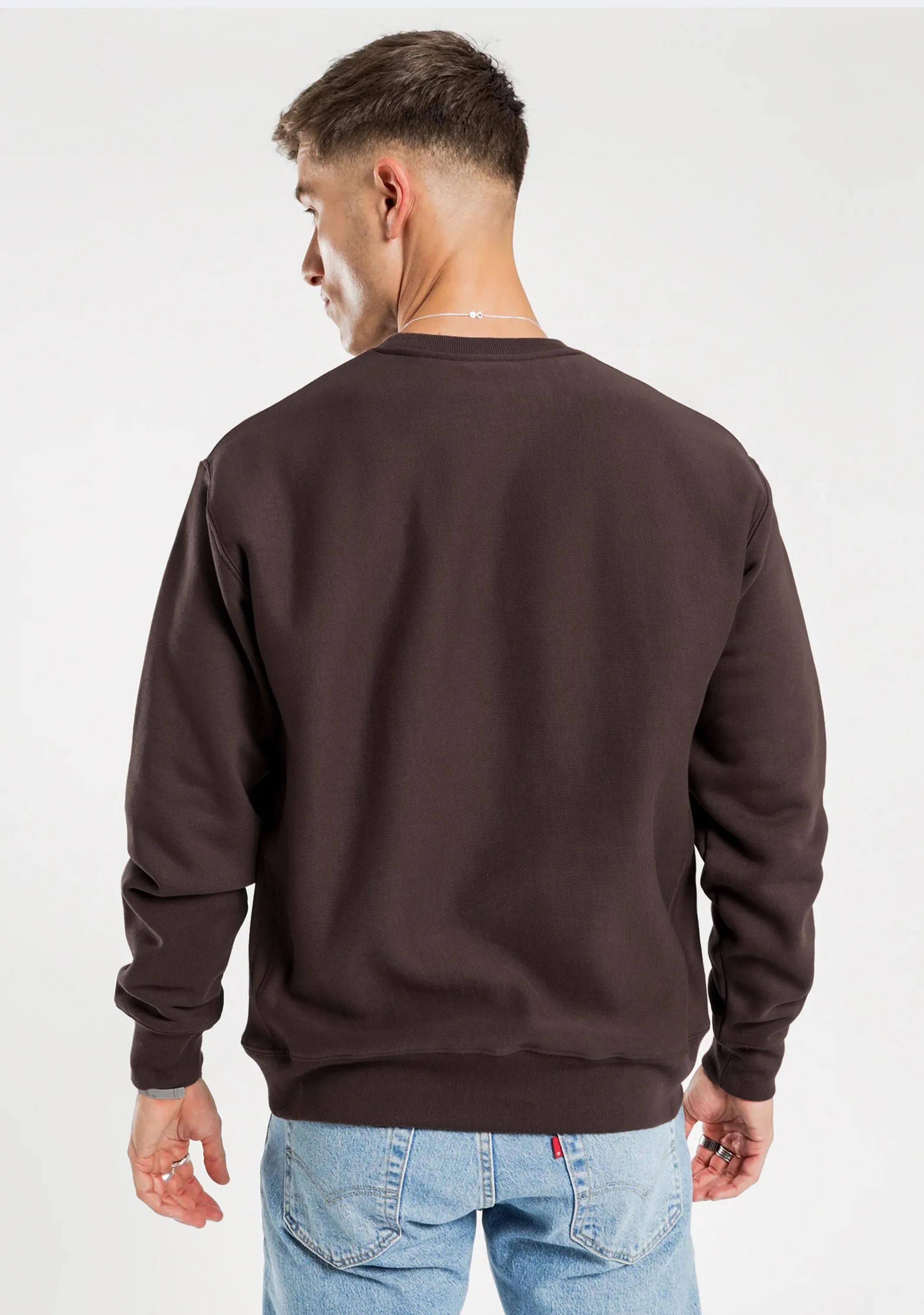 Champion Men's Script Crew Brown