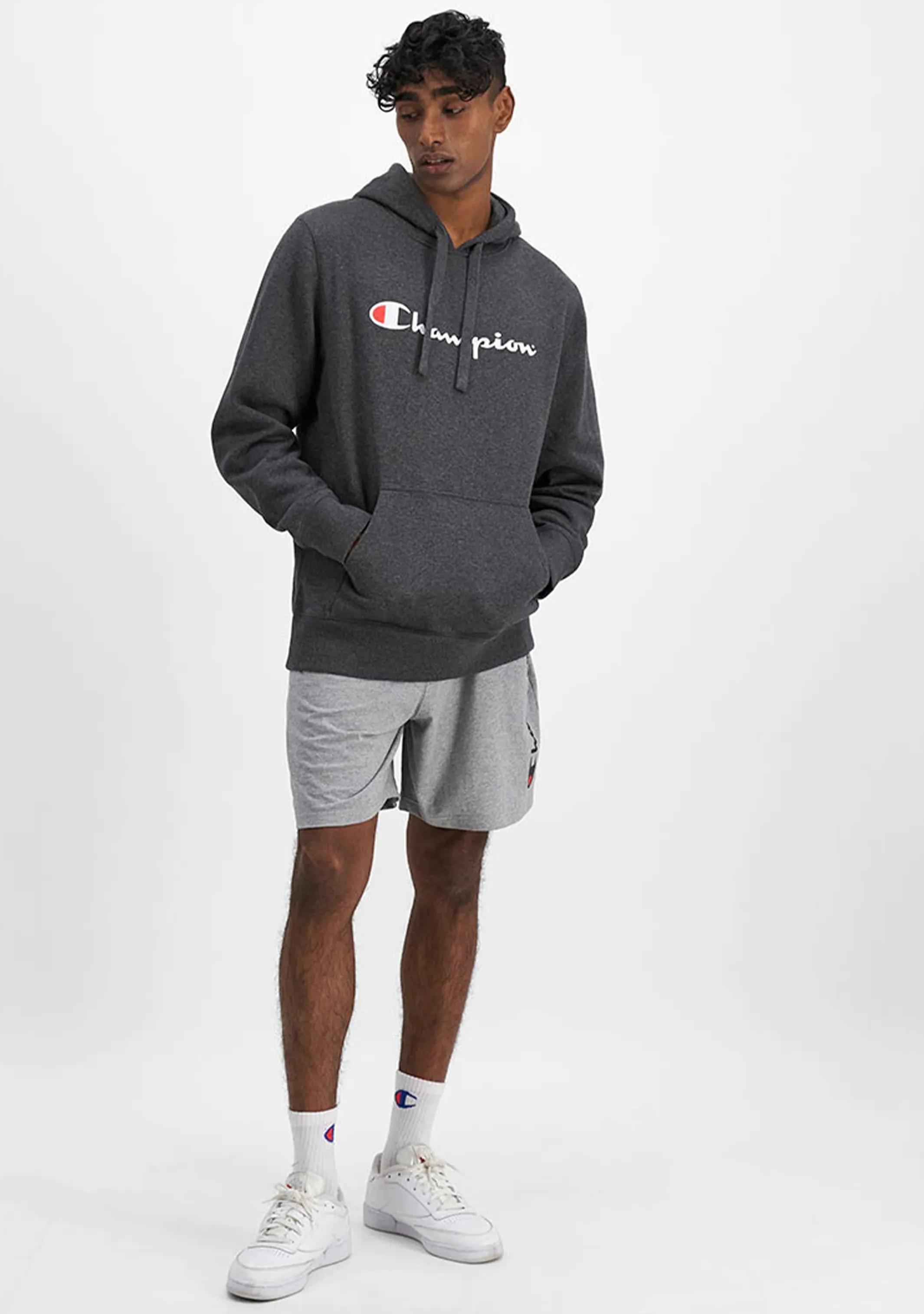 Champion Mens Script Logo Hoodie <br> AY79N A7B